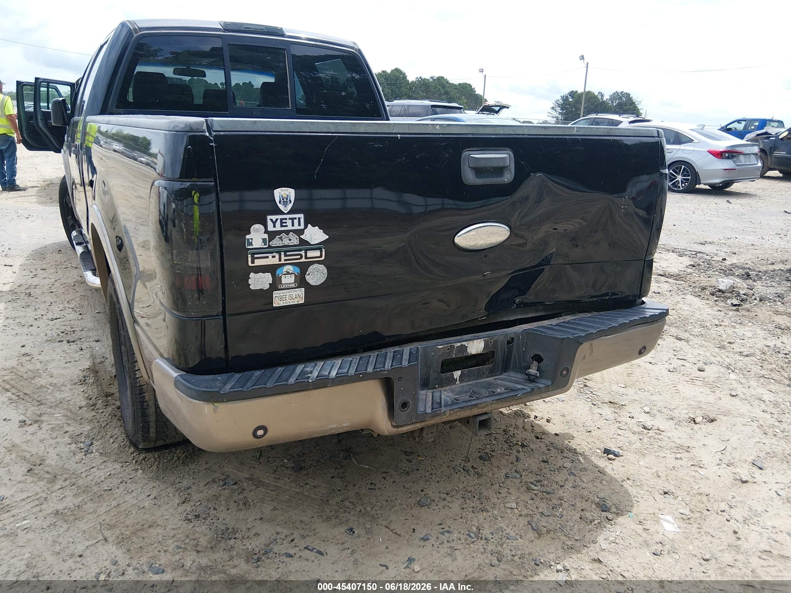 2006 Ford F-150 Lariat/xlt Black vin: 1FTPW12V96FA85499