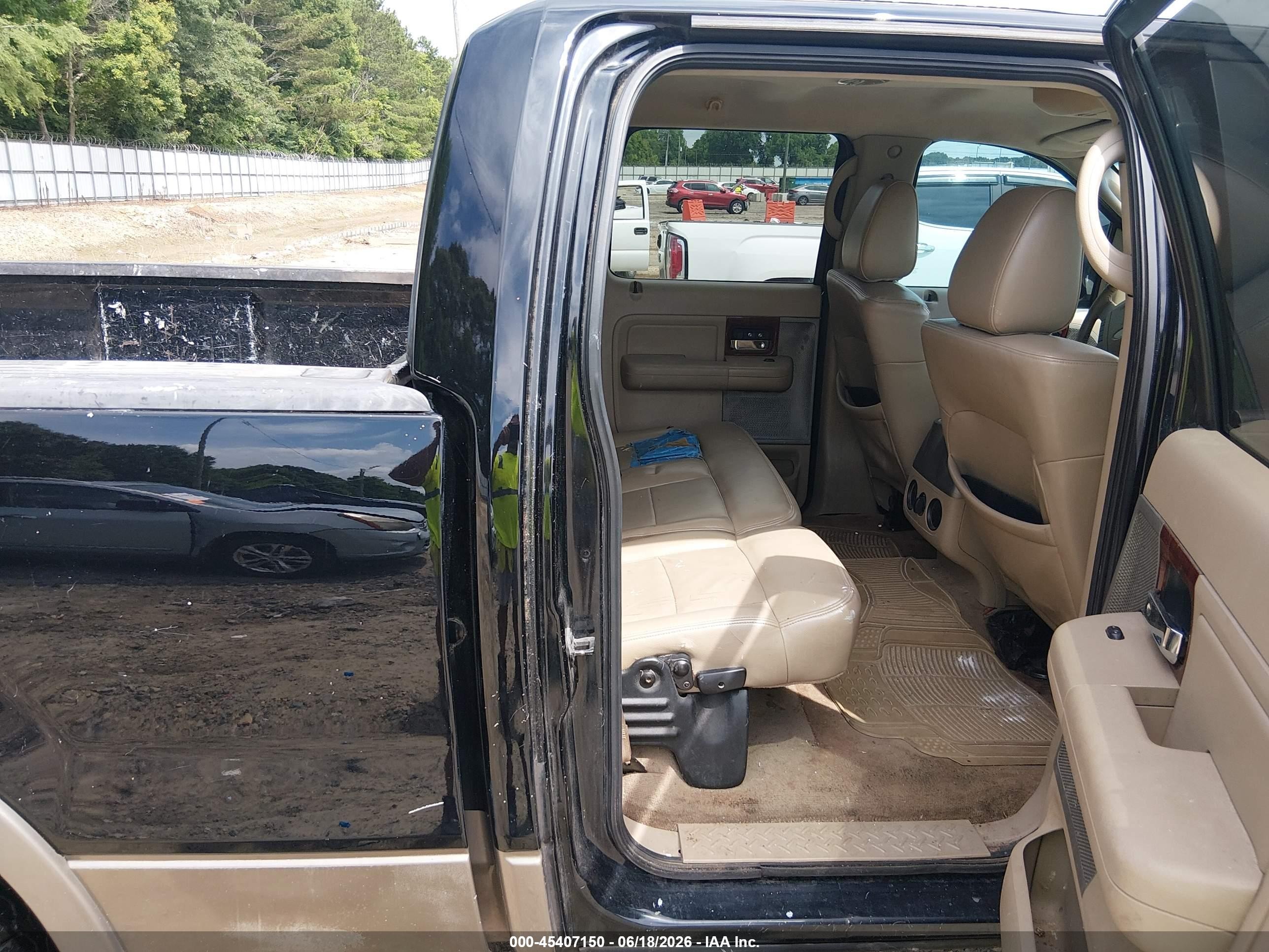 2006 Ford F-150 Lariat/xlt Black vin: 1FTPW12V96FA85499