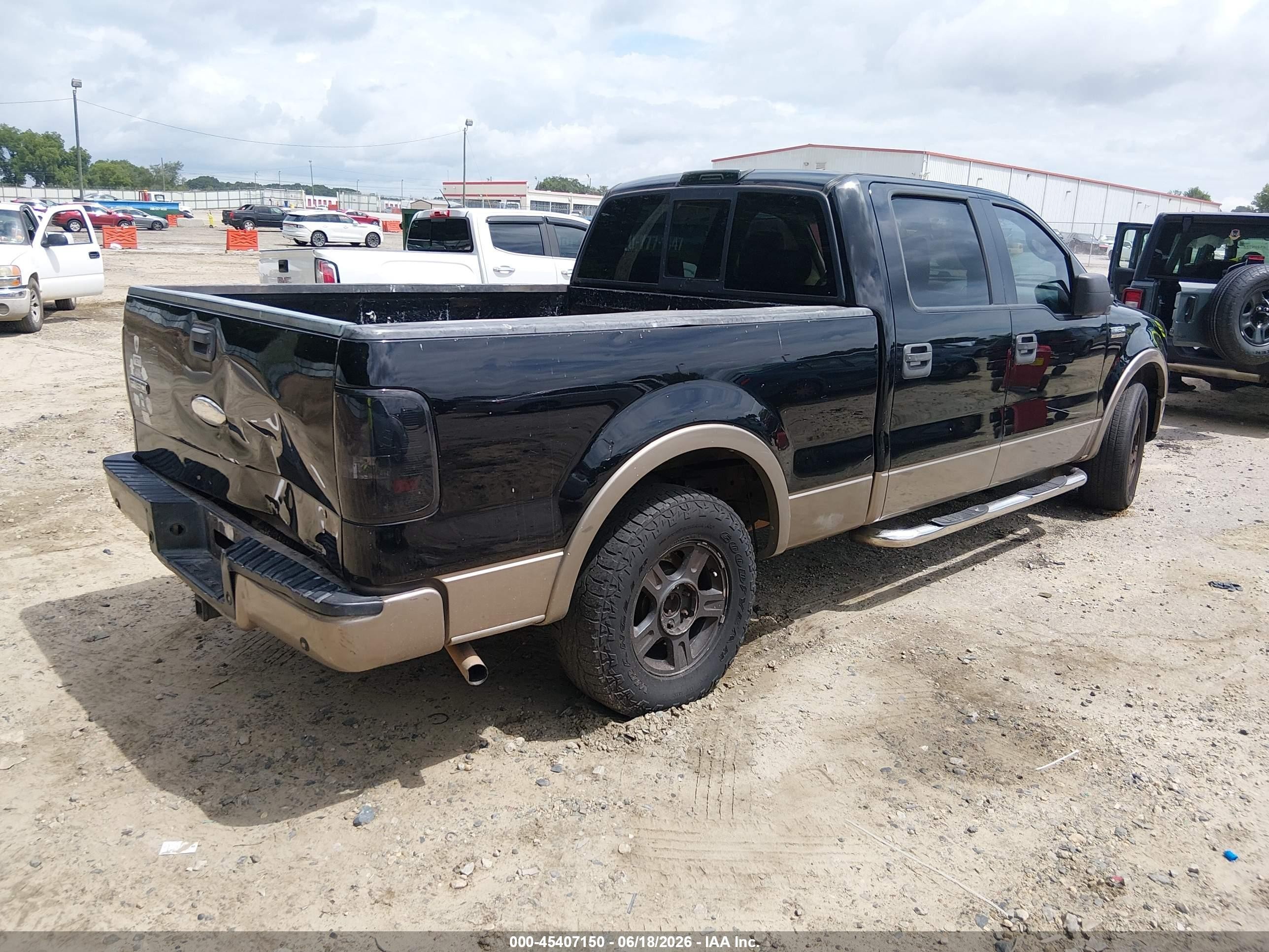 2006 Ford F-150 Lariat/xlt Black vin: 1FTPW12V96FA85499
