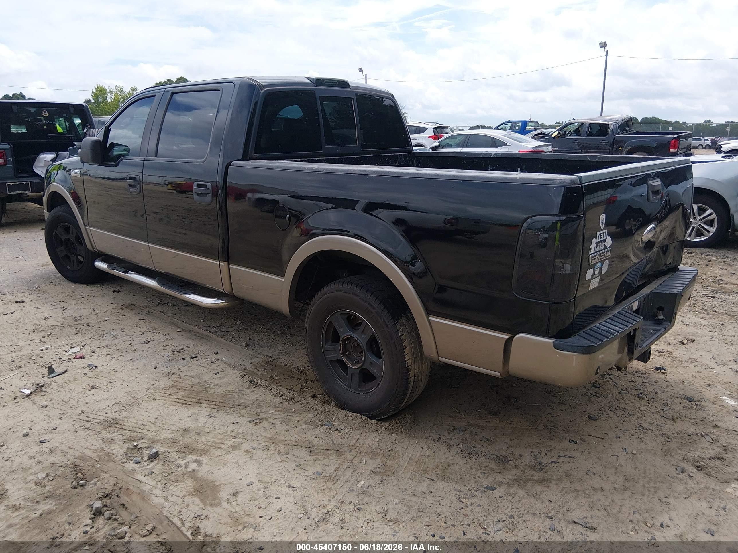 2006 Ford F-150 Lariat/xlt Black vin: 1FTPW12V96FA85499