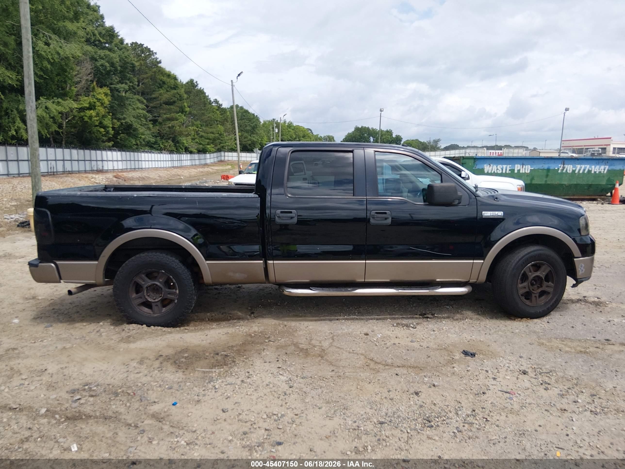 2006 Ford F-150 Lariat/xlt Black vin: 1FTPW12V96FA85499