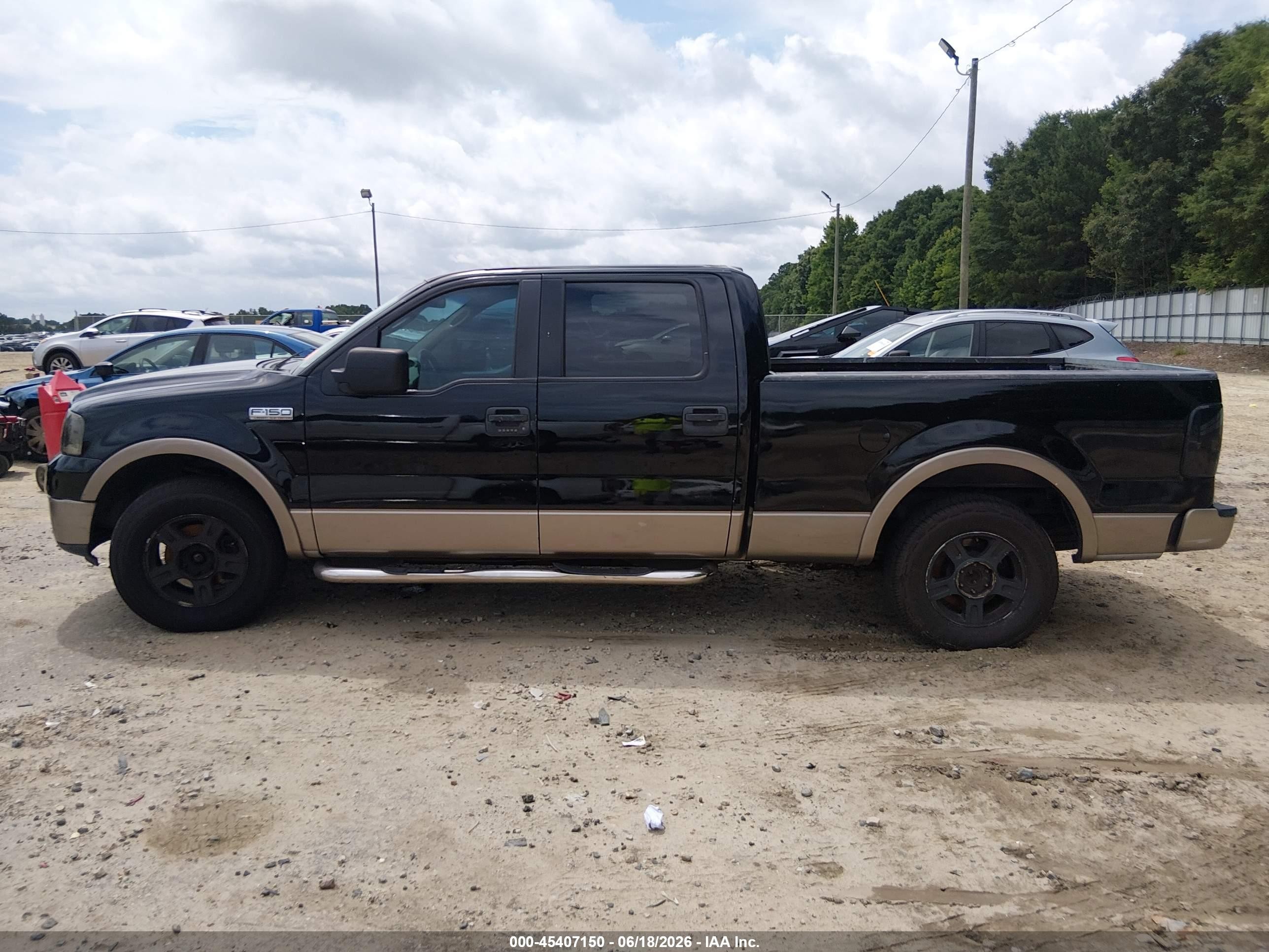 2006 Ford F-150 Lariat/xlt Black vin: 1FTPW12V96FA85499