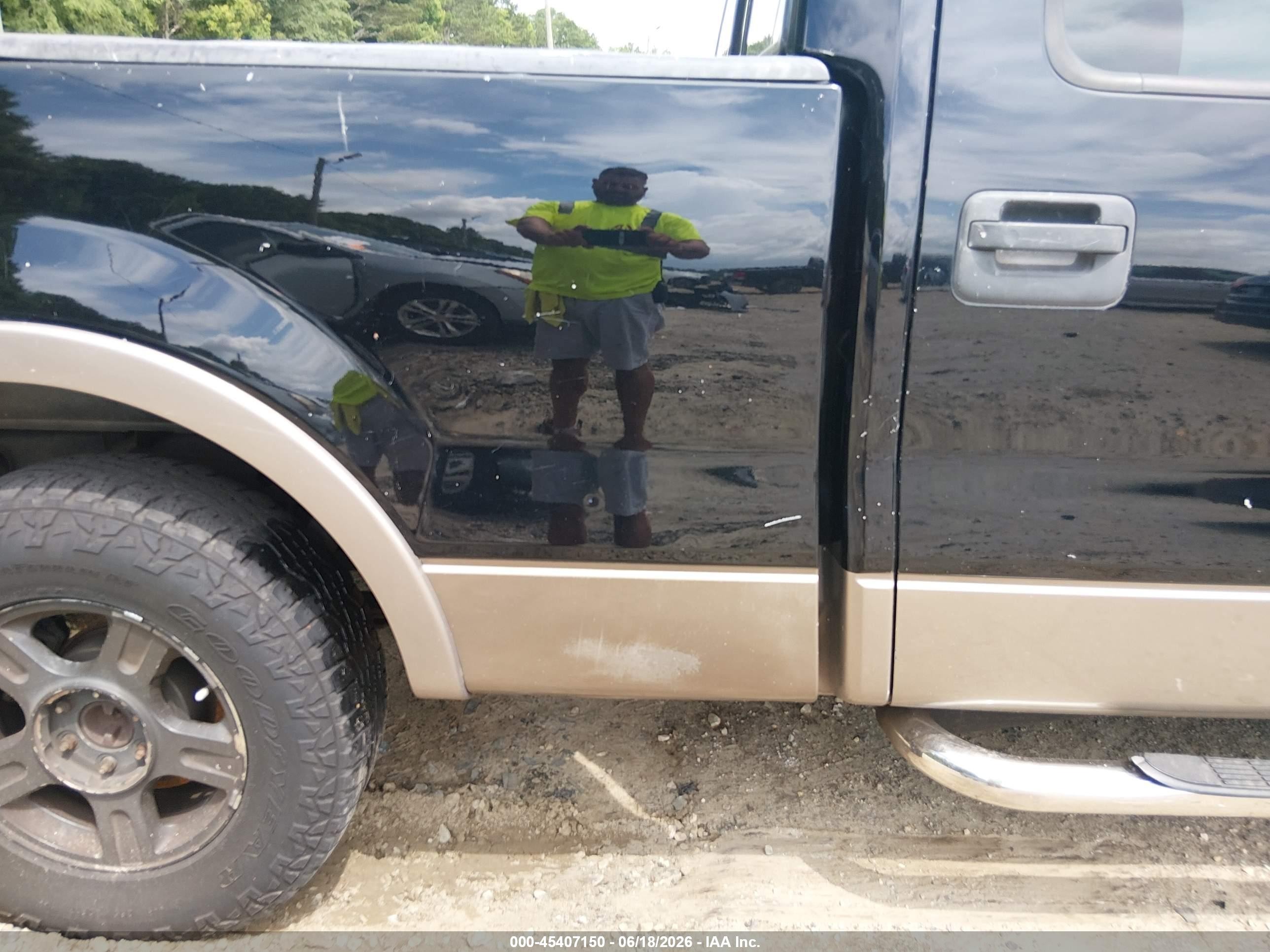 2006 Ford F-150 Lariat/xlt Black vin: 1FTPW12V96FA85499