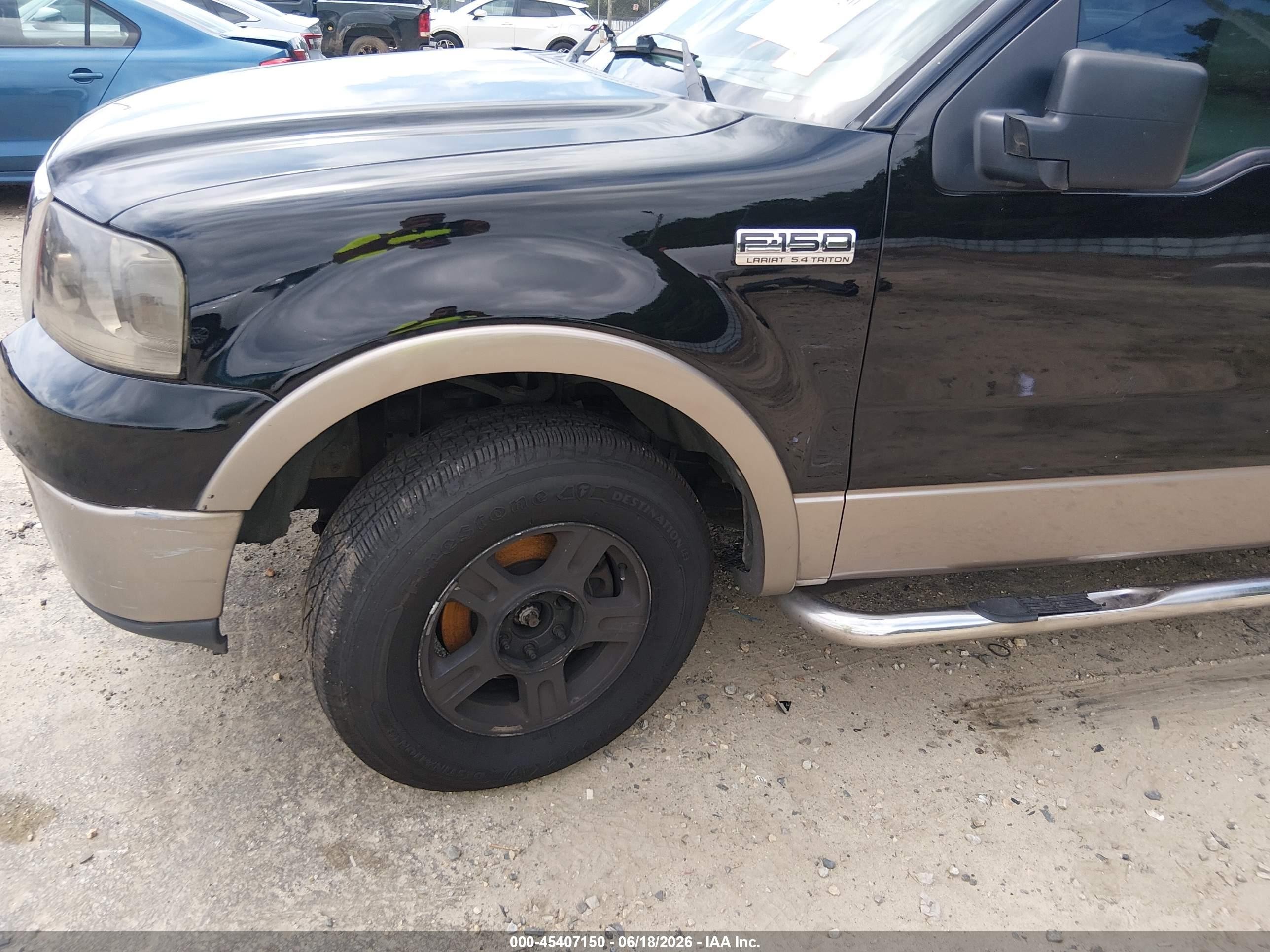 2006 Ford F-150 Lariat/xlt Black vin: 1FTPW12V96FA85499