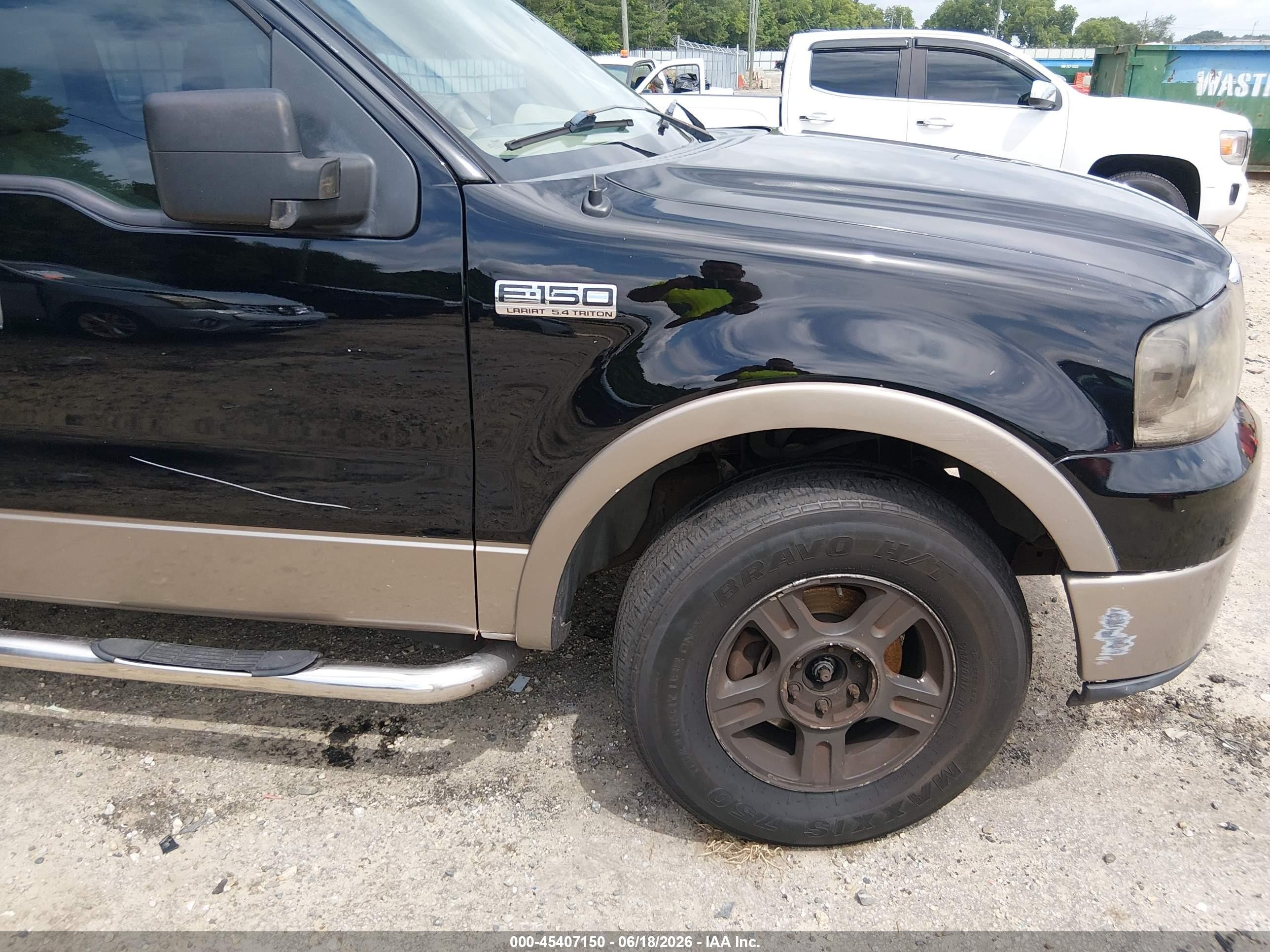 2006 Ford F-150 Lariat/xlt Black vin: 1FTPW12V96FA85499