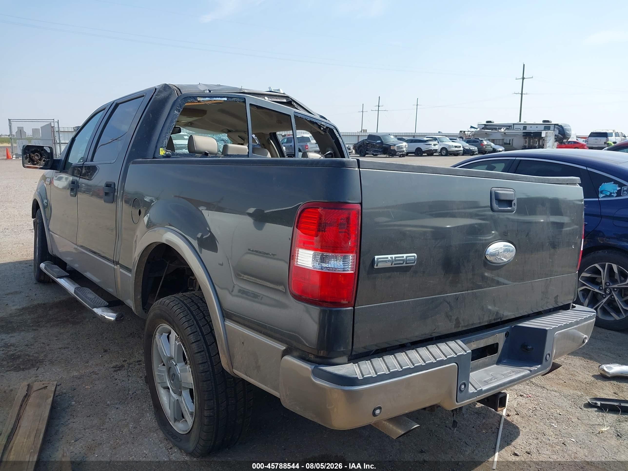 2006 Ford F-150 Lariat/xlt Gray vin: 1FTPW12V96FB80726