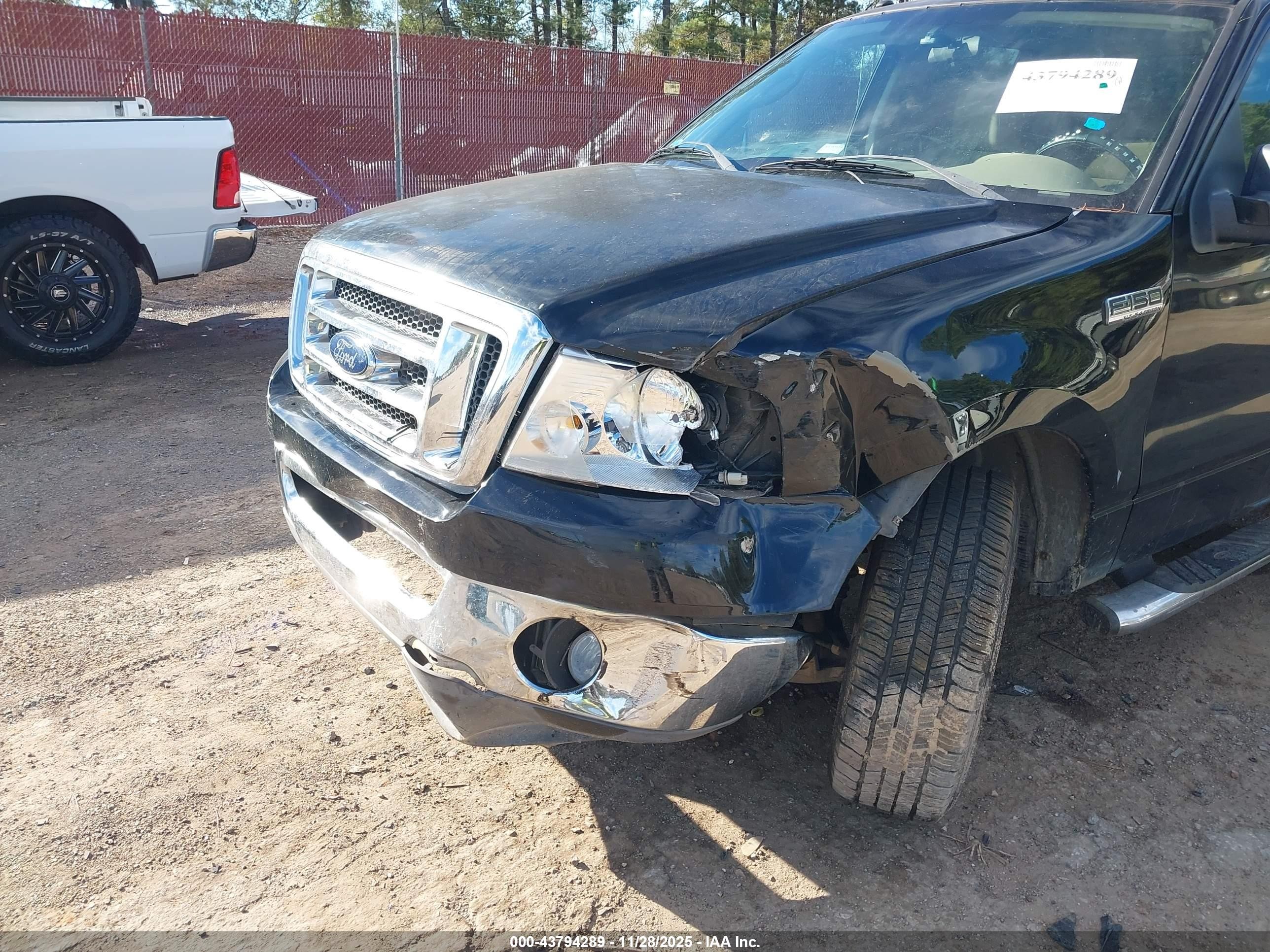 2007 Ford F-150 Lariat/xlt Black vin: 1FTPW12V97FA79123