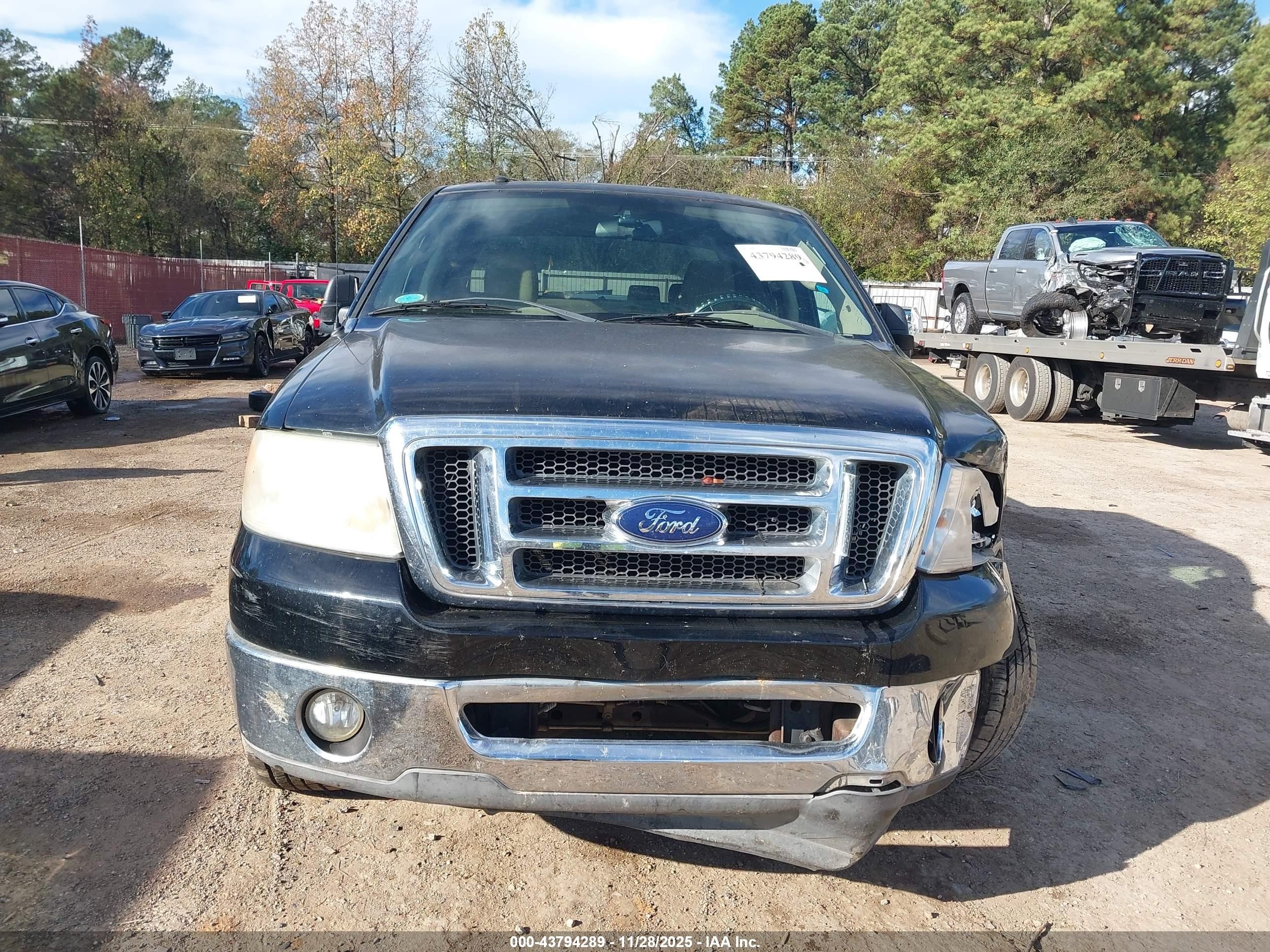 2007 Ford F-150 Lariat/xlt Black vin: 1FTPW12V97FA79123