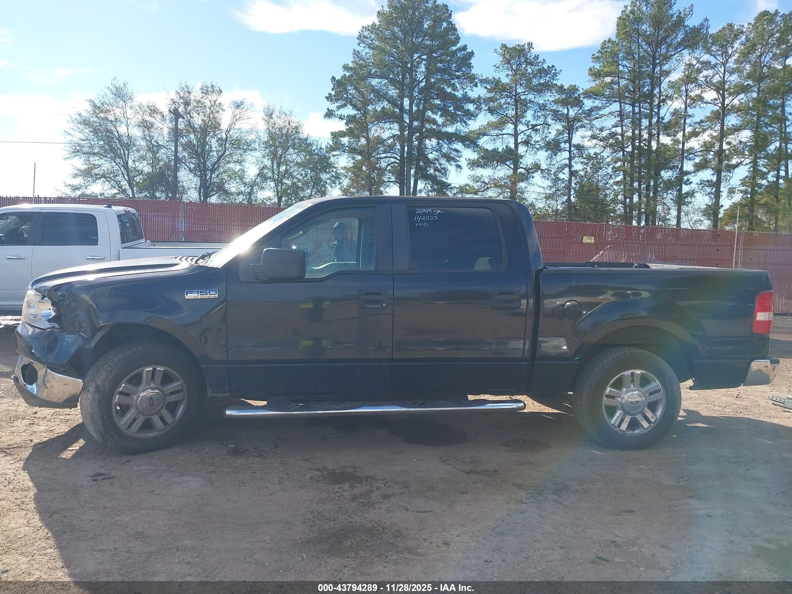 2007 Ford F-150 Lariat/xlt Black vin: 1FTPW12V97FA79123