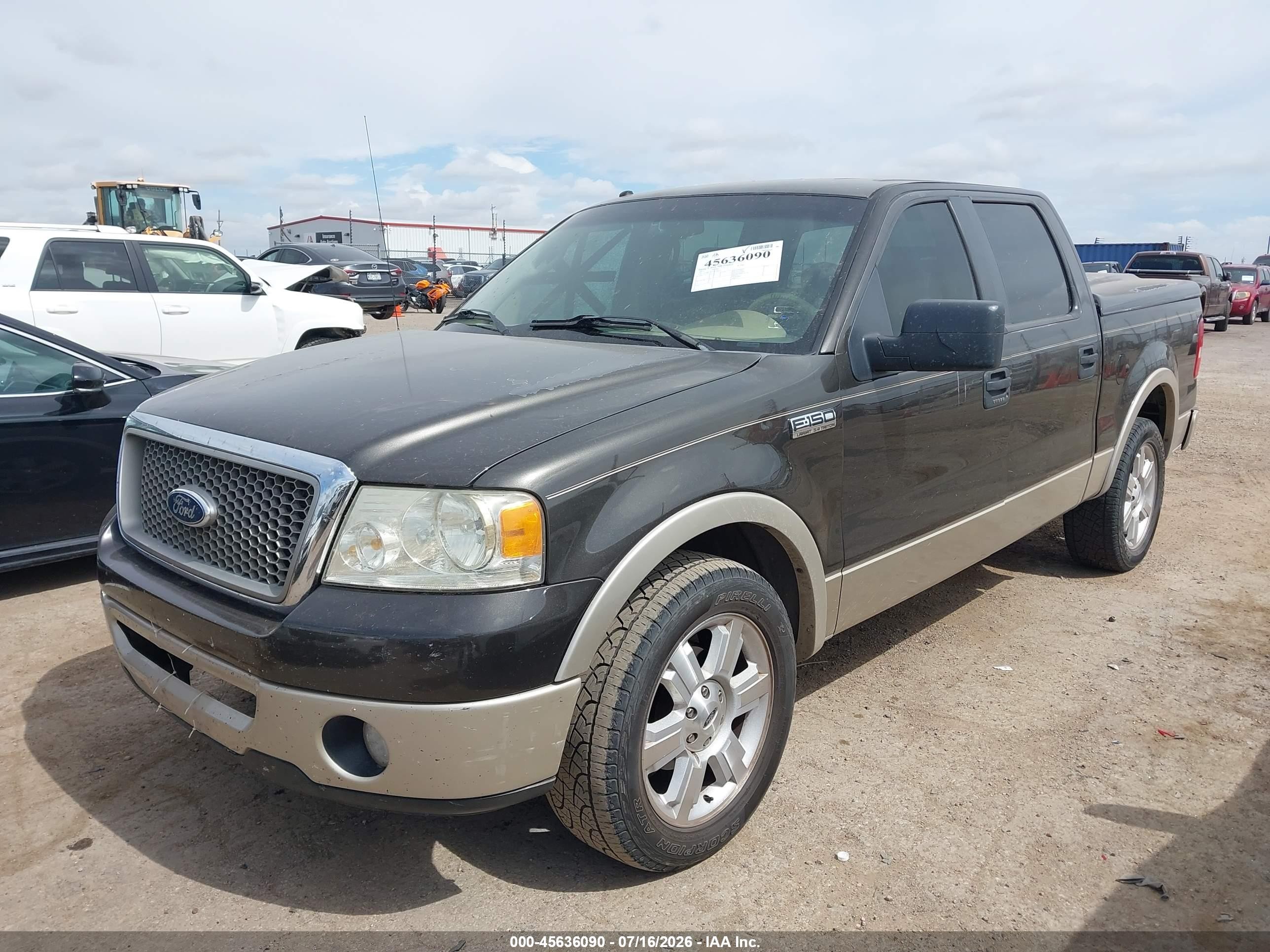 2007 Ford F-150 Lariat/xlt Gray vin: 1FTPW12V97KB30675