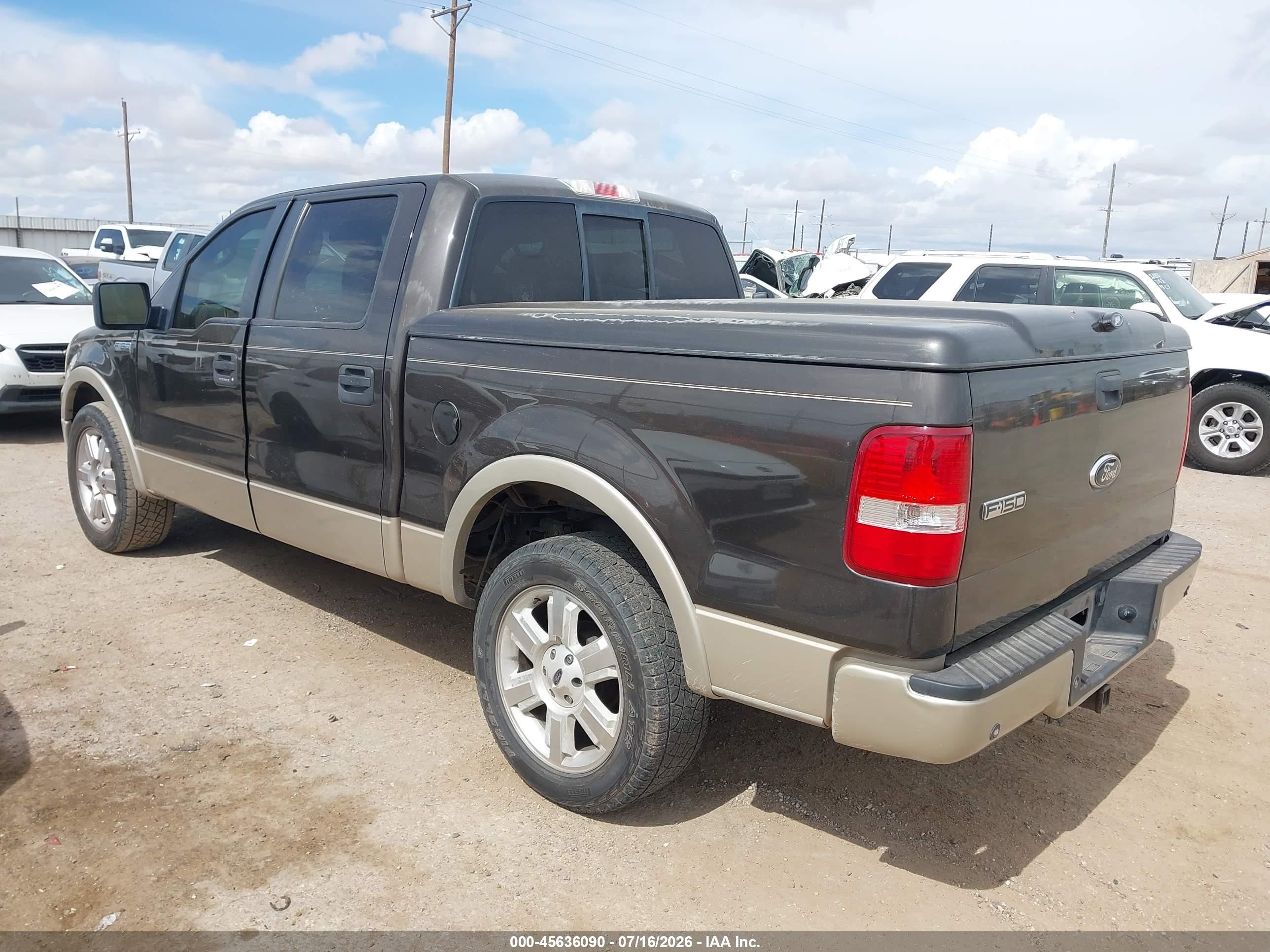 2007 Ford F-150 Lariat/xlt Gray vin: 1FTPW12V97KB30675