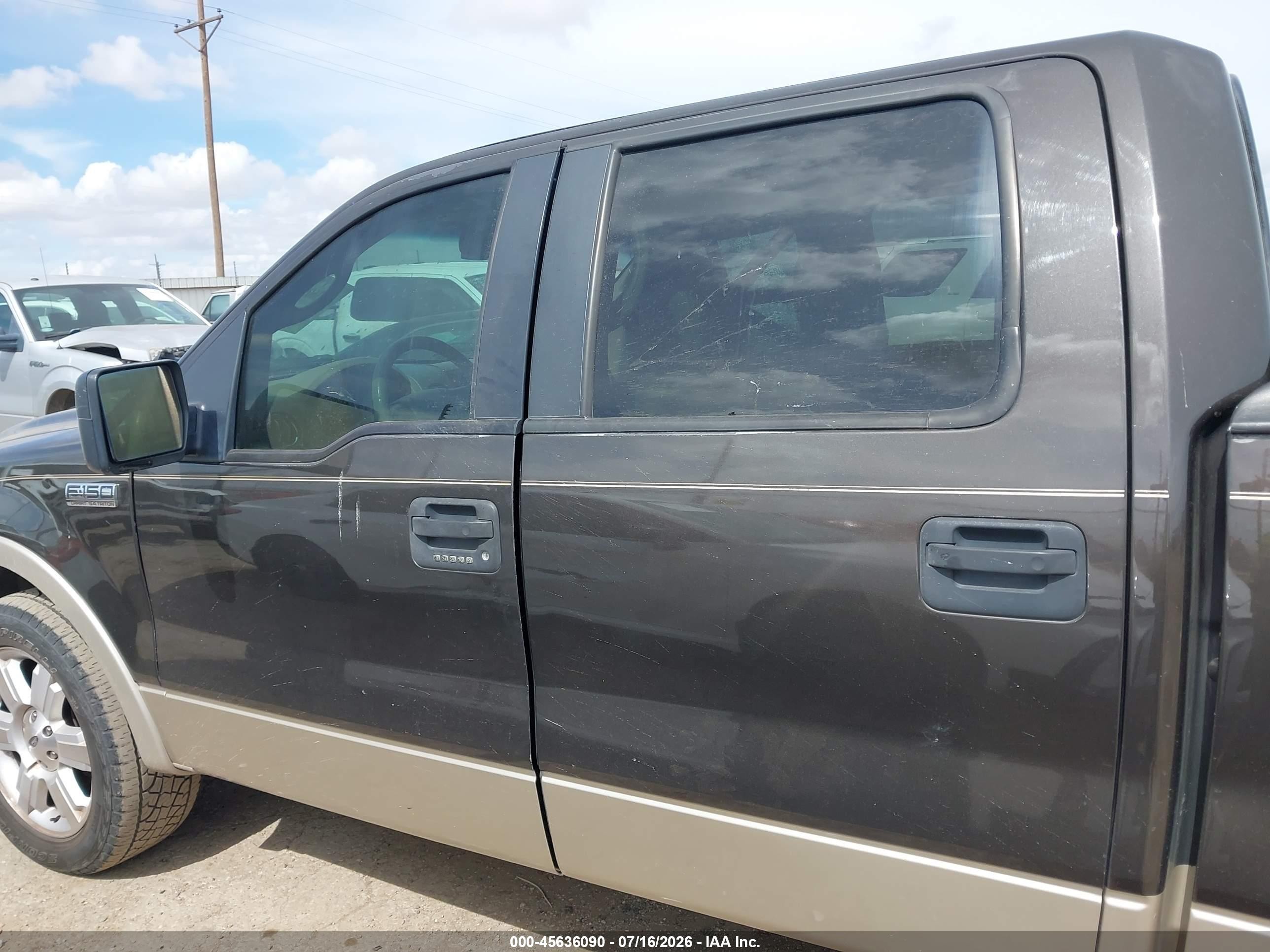 2007 Ford F-150 Lariat/xlt Gray vin: 1FTPW12V97KB30675