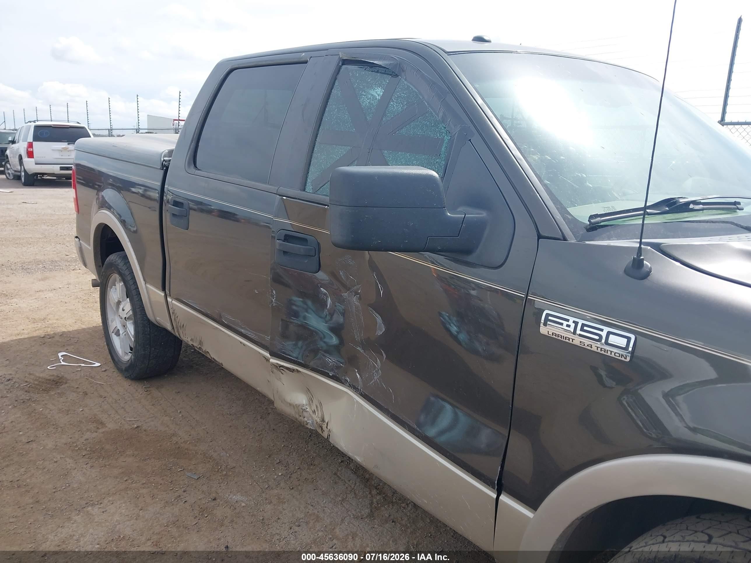 2007 Ford F-150 Lariat/xlt Gray vin: 1FTPW12V97KB30675
