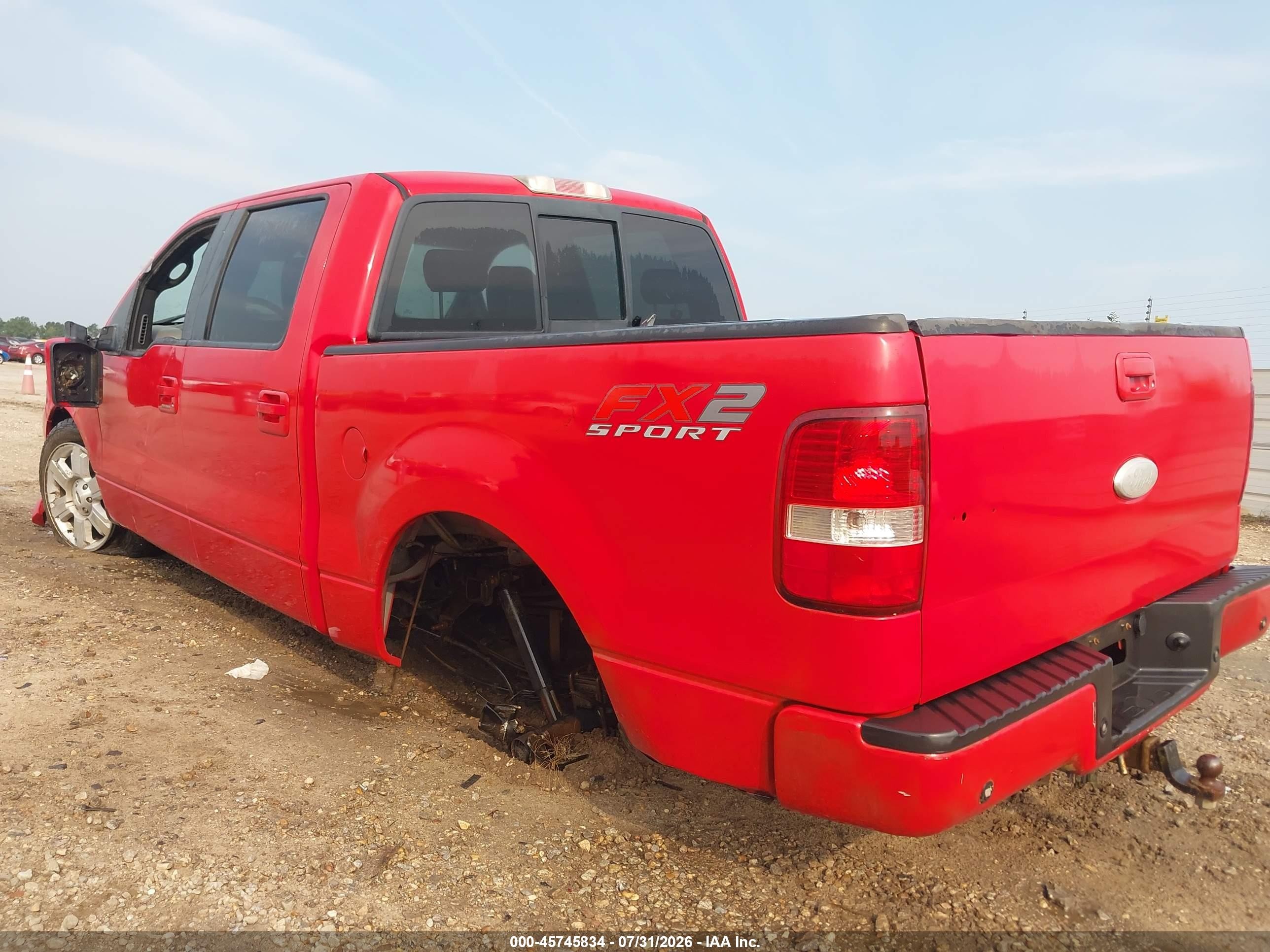 2007 Ford F-150 Lariat/xlt Red vin: 1FTPW12V97KB64826