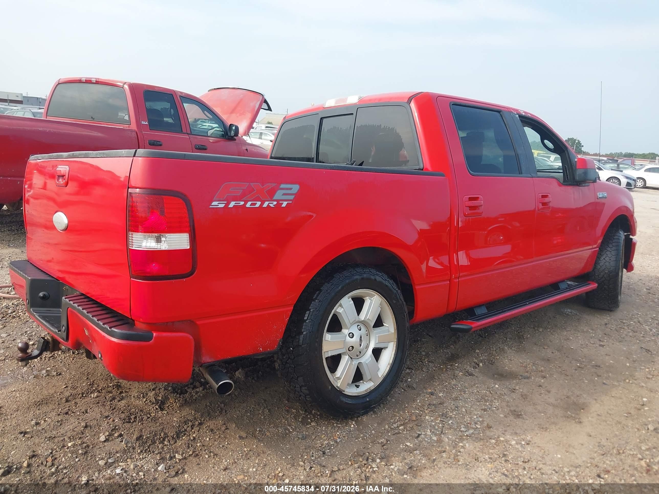 2007 Ford F-150 Lariat/xlt Red vin: 1FTPW12V97KB64826