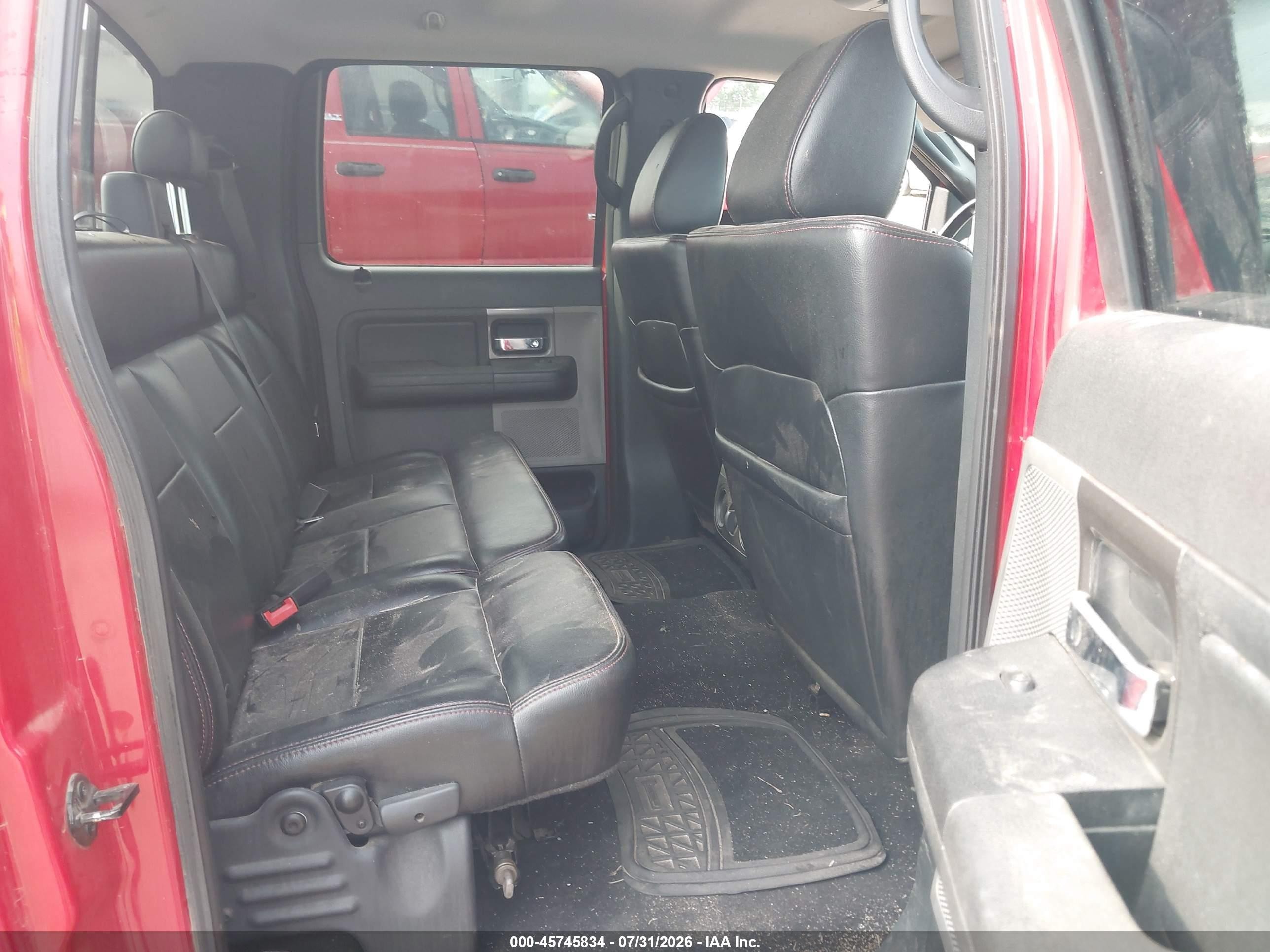 2007 Ford F-150 Lariat/xlt Red vin: 1FTPW12V97KB64826
