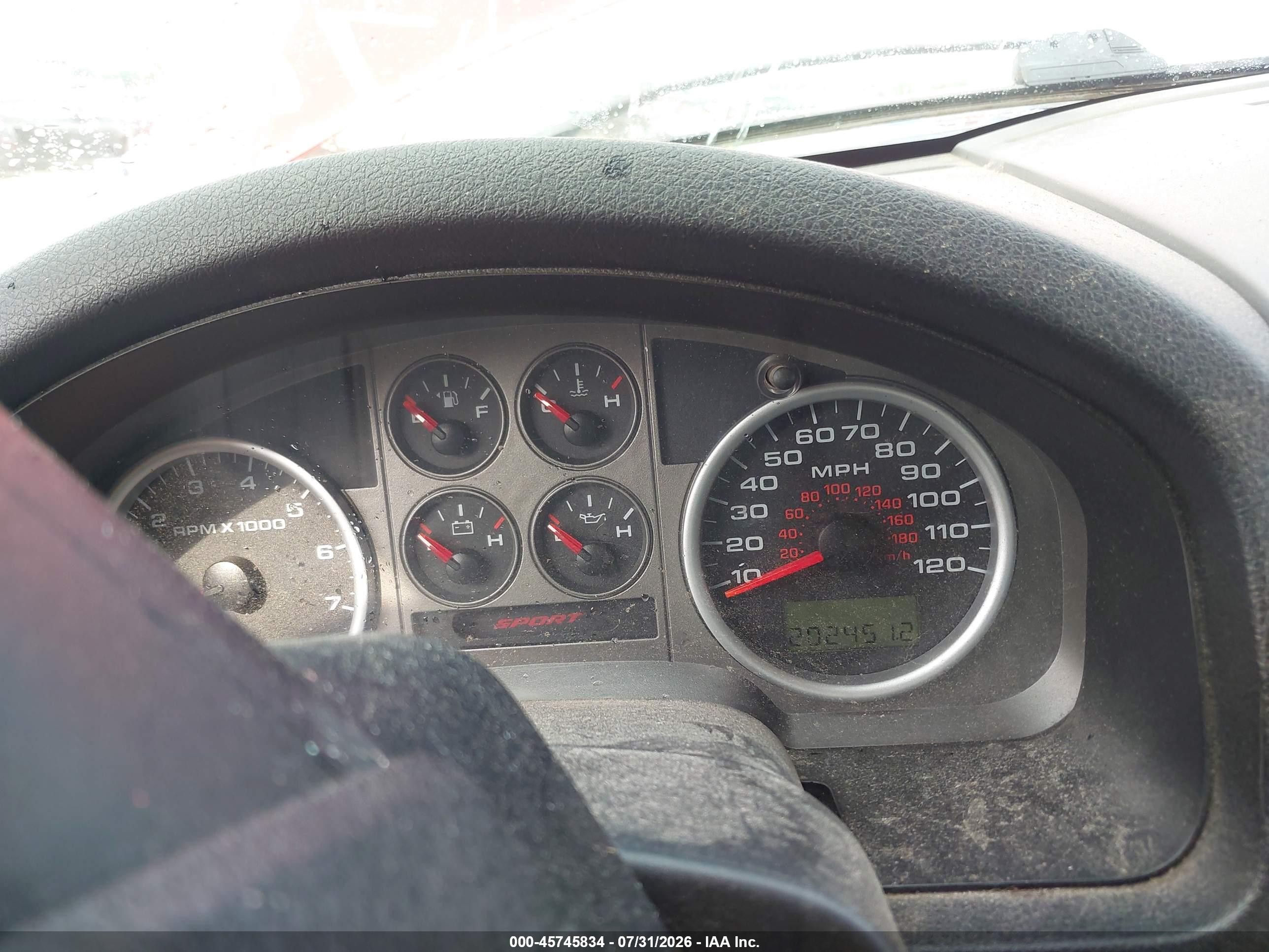 2007 Ford F-150 Lariat/xlt Red vin: 1FTPW12V97KB64826
