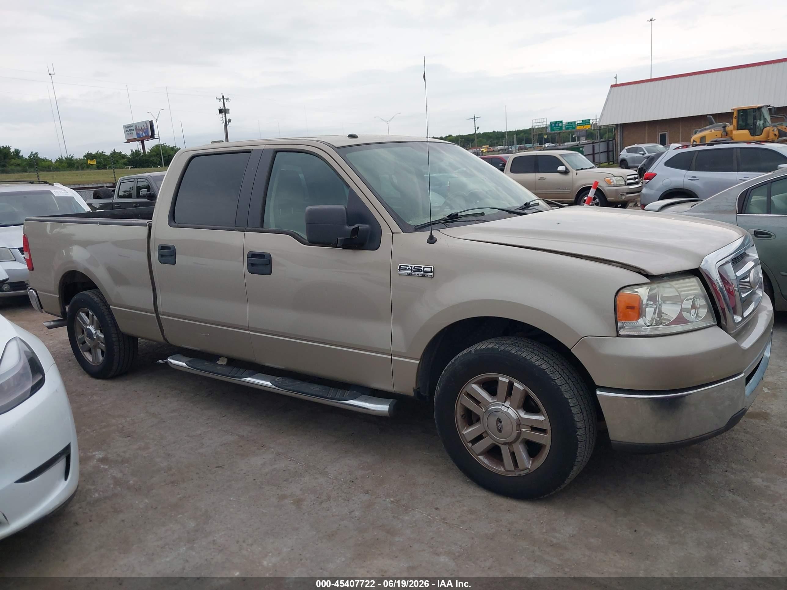2007 Ford F-150 Lariat/xlt Tan vin: 1FTPW12V97KC88577