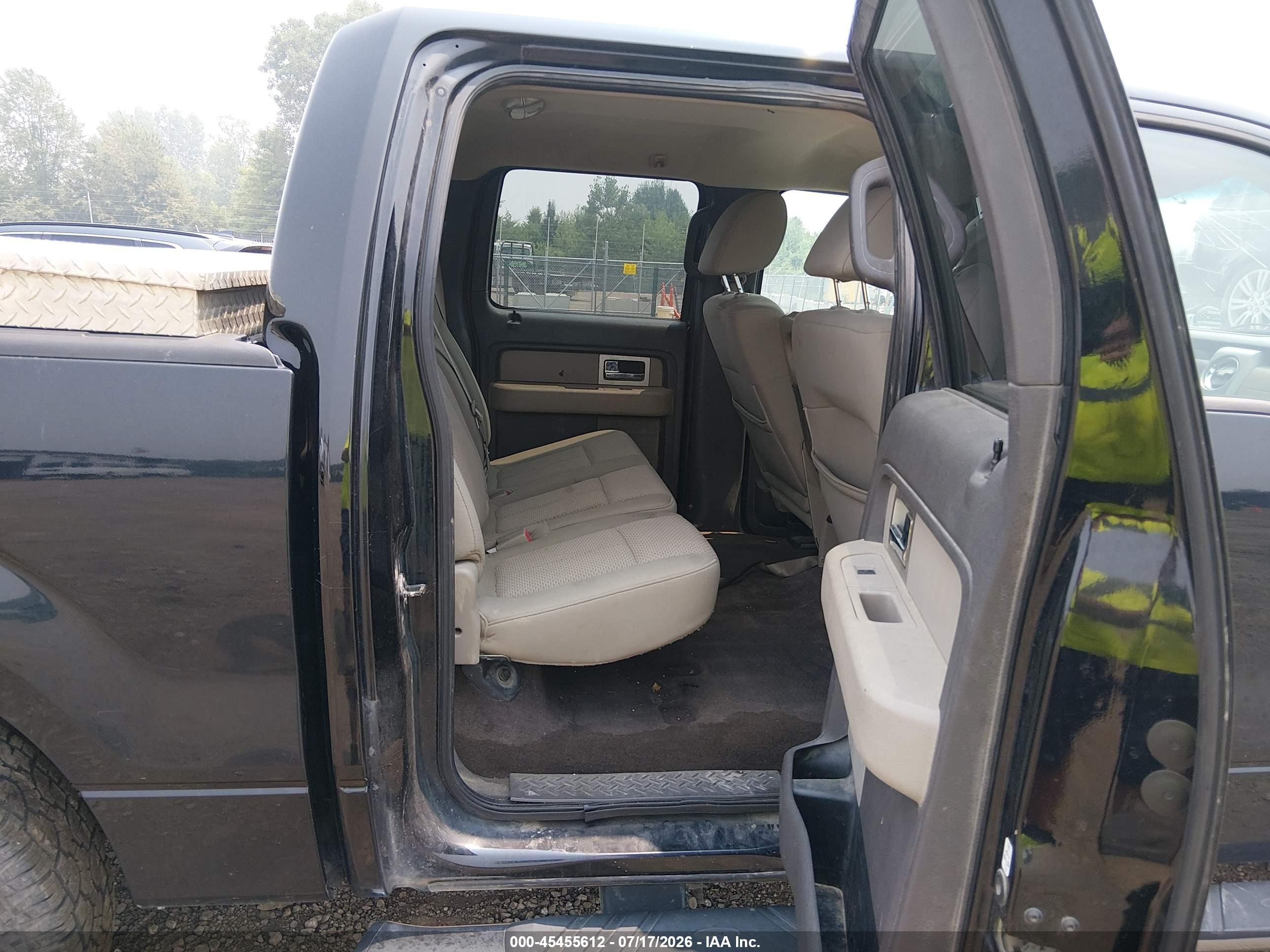2009 Ford F-150 King Ranch/lariat/platinum/xl/xlt Black vin: 1FTPW12V99FA93834