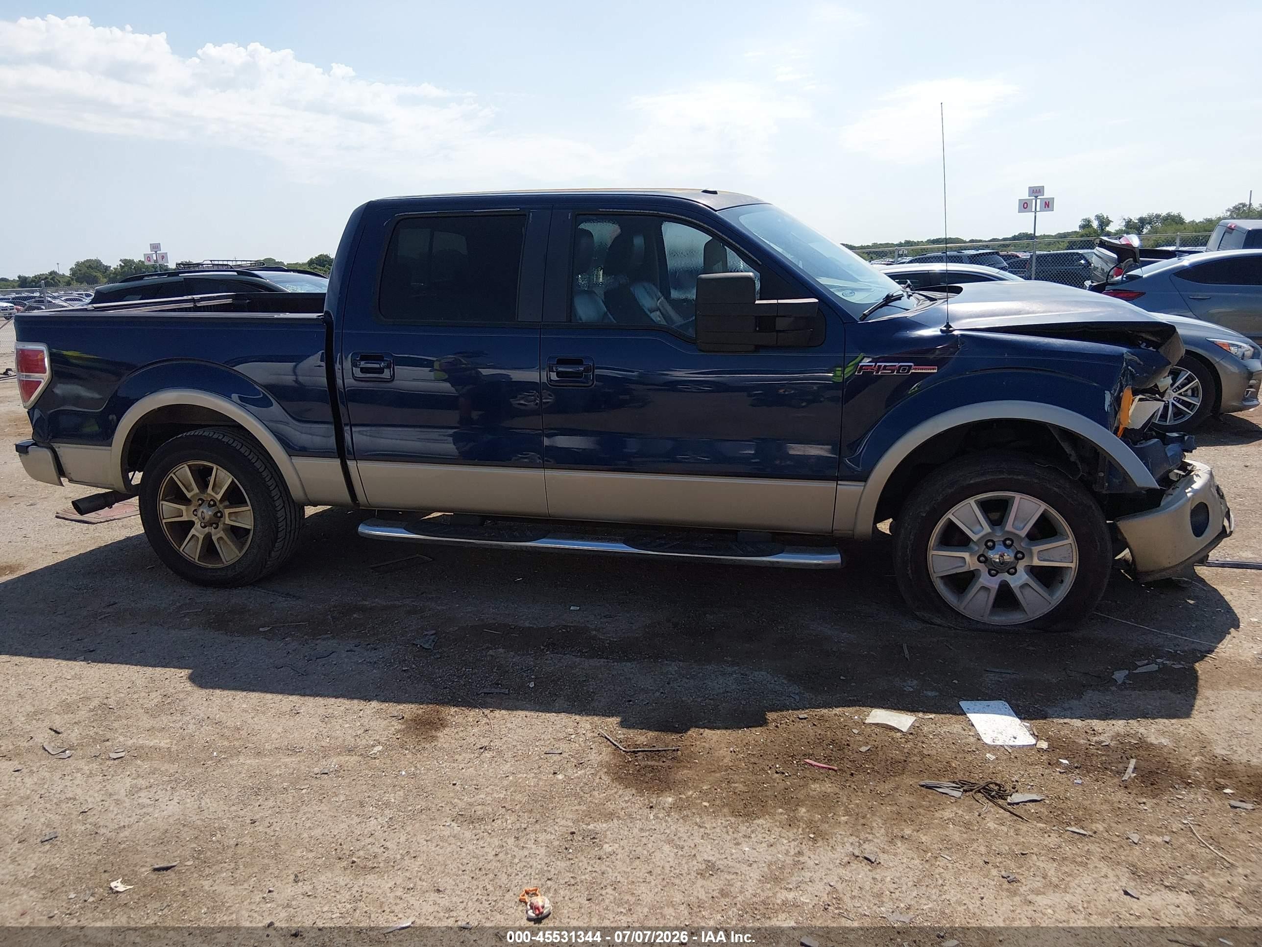 2009 Ford F-150 King Ranch/lariat/platinum/xl/xlt Blue vin: 1FTPW12V99KC95466