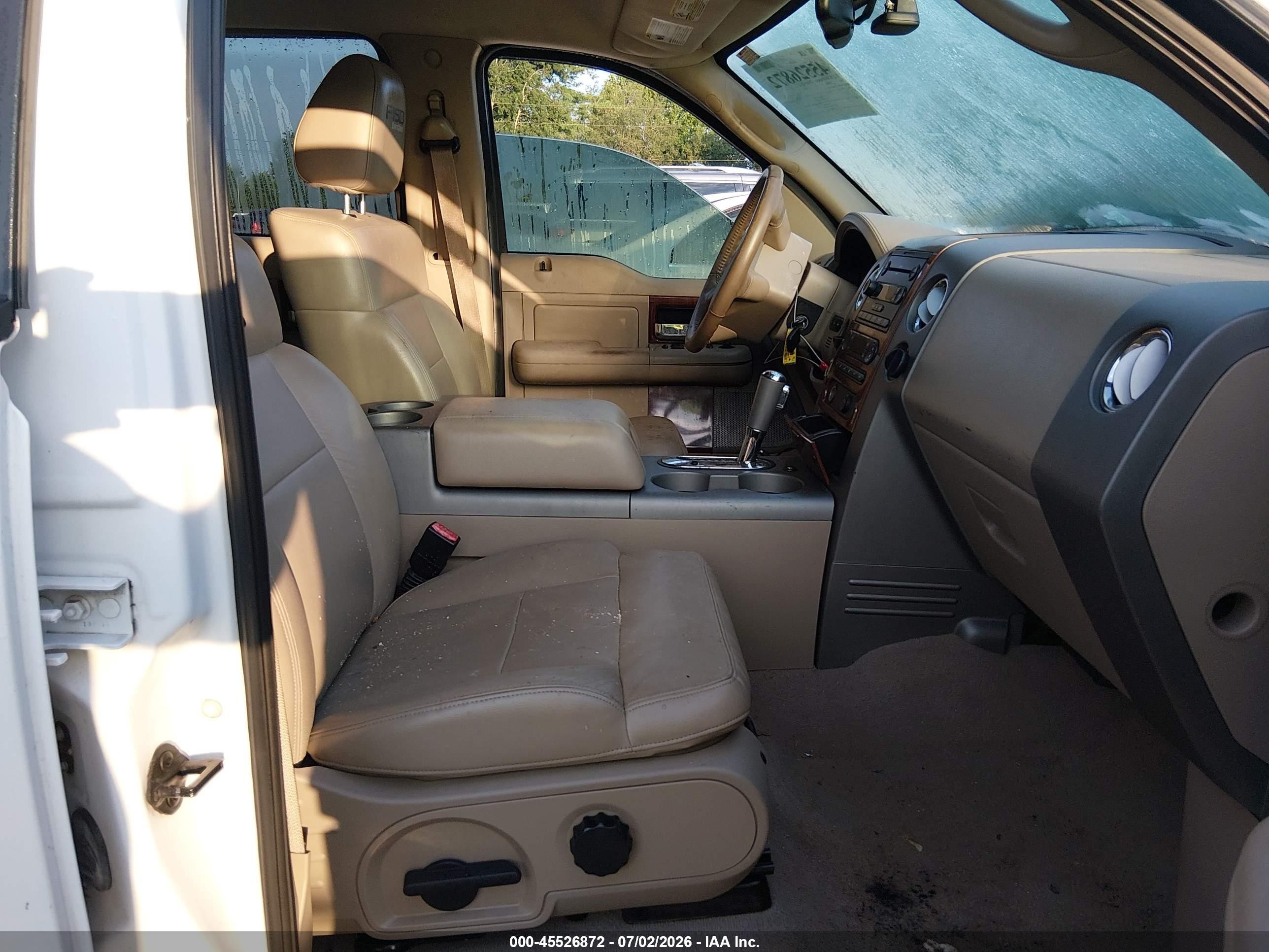 2006 Ford F-150 Lariat/xlt White vin: 1FTPW12VX6KC46241