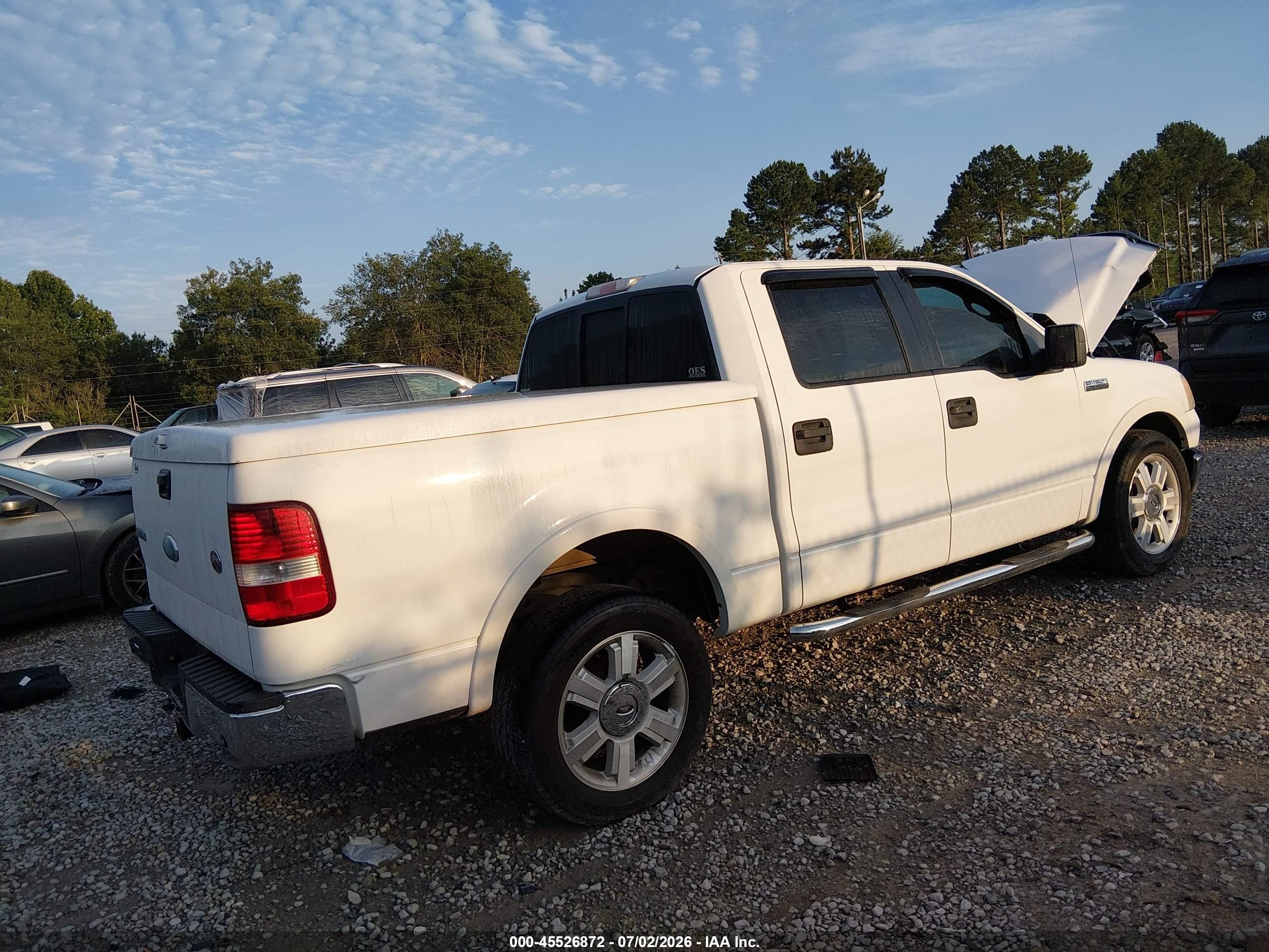 2006 Ford F-150 Lariat/xlt White vin: 1FTPW12VX6KC46241