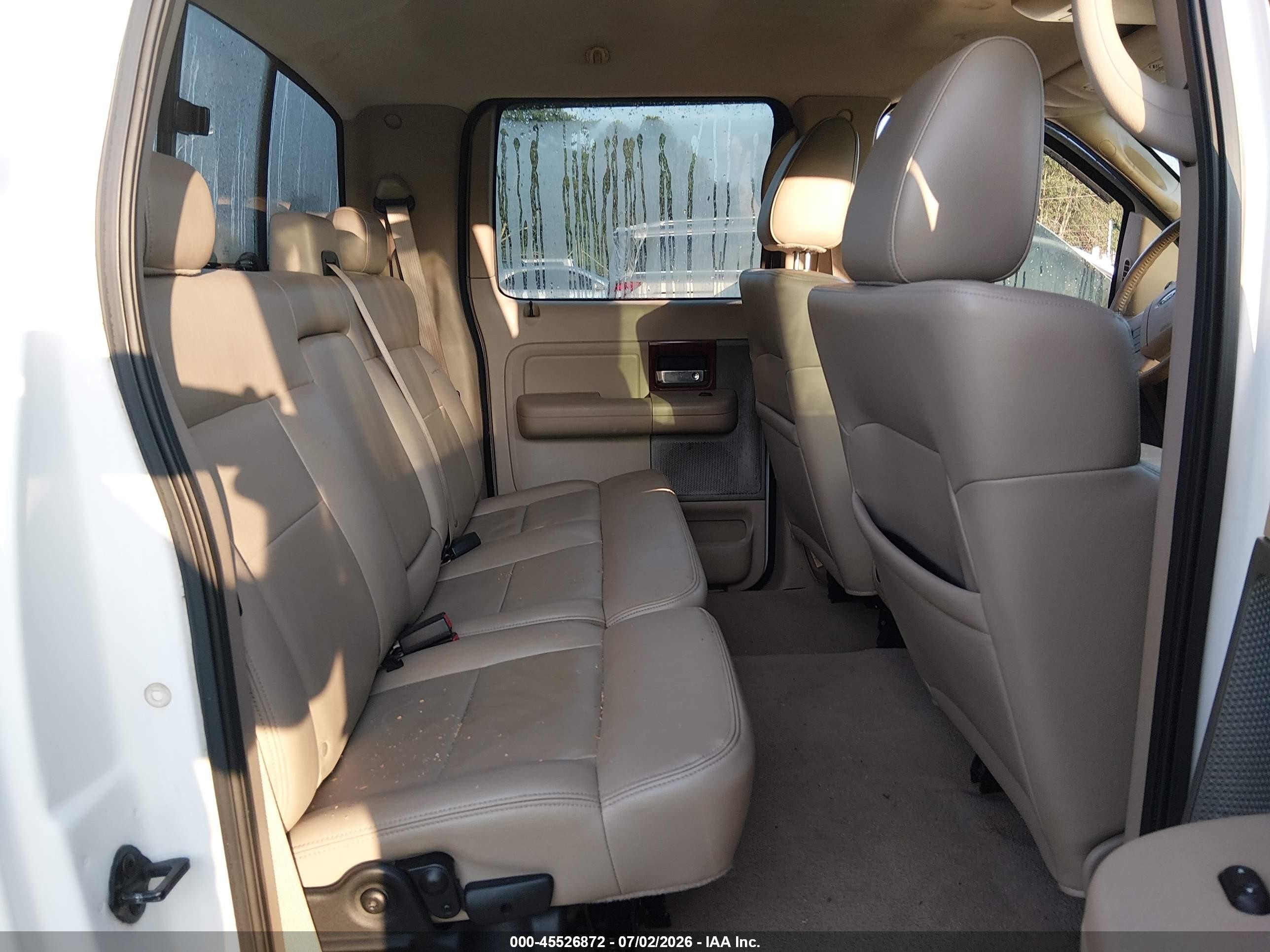 2006 Ford F-150 Lariat/xlt White vin: 1FTPW12VX6KC46241