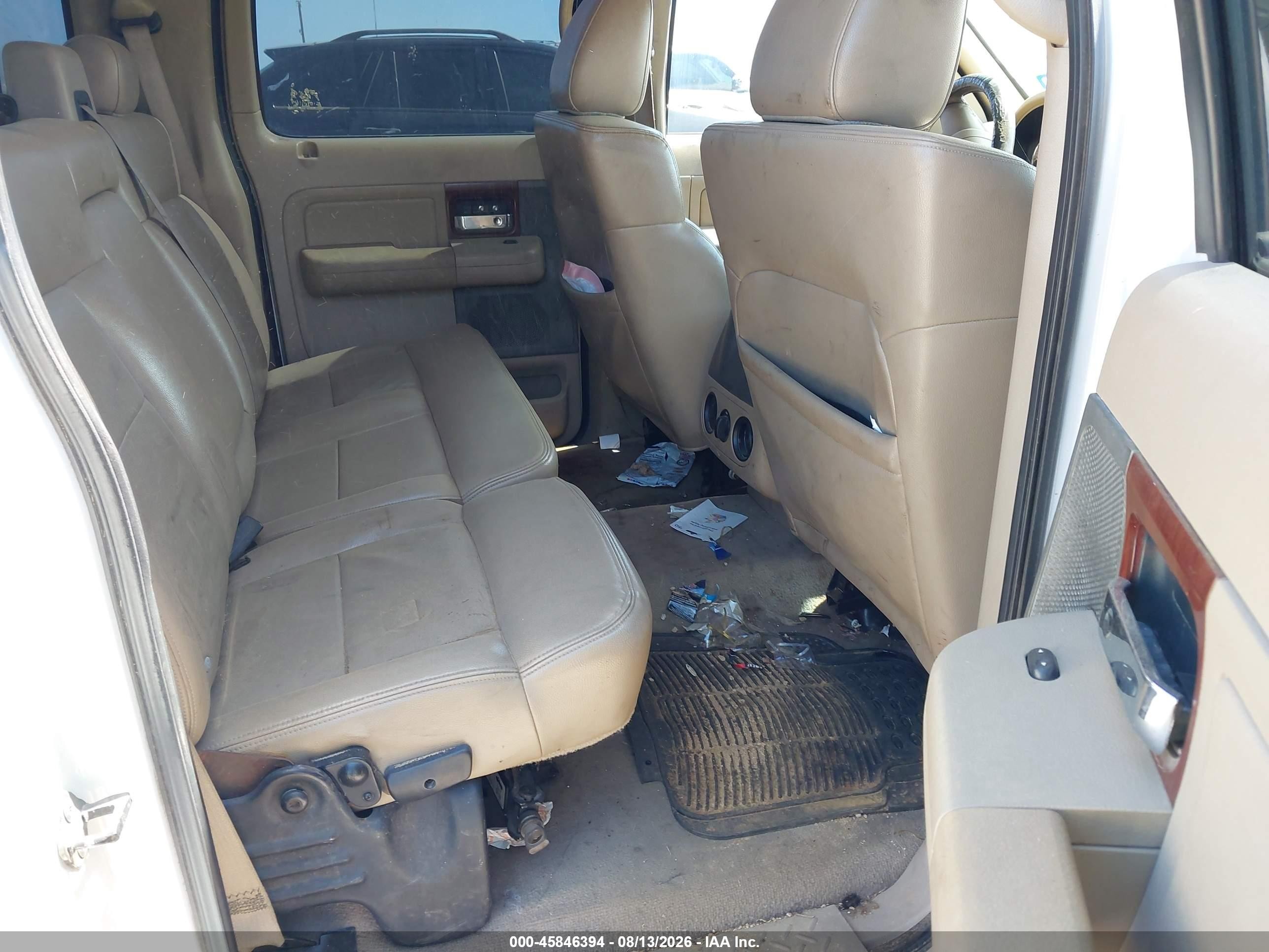 2006 Ford F-150 Lariat/xlt White vin: 1FTPW12VX6KD72776