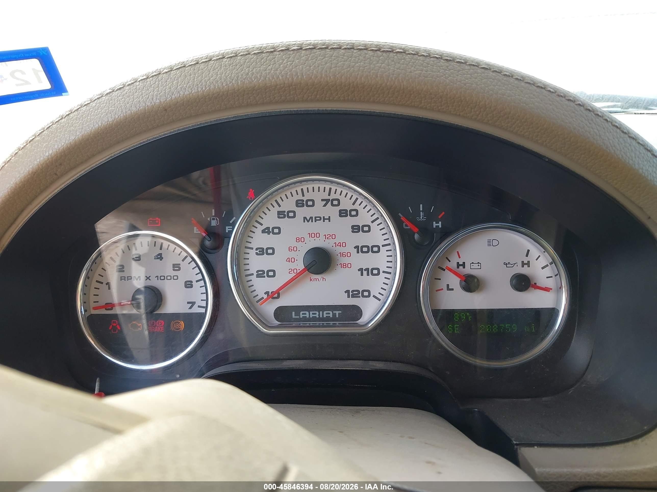 2006 Ford F-150 Lariat/xlt White vin: 1FTPW12VX6KD72776