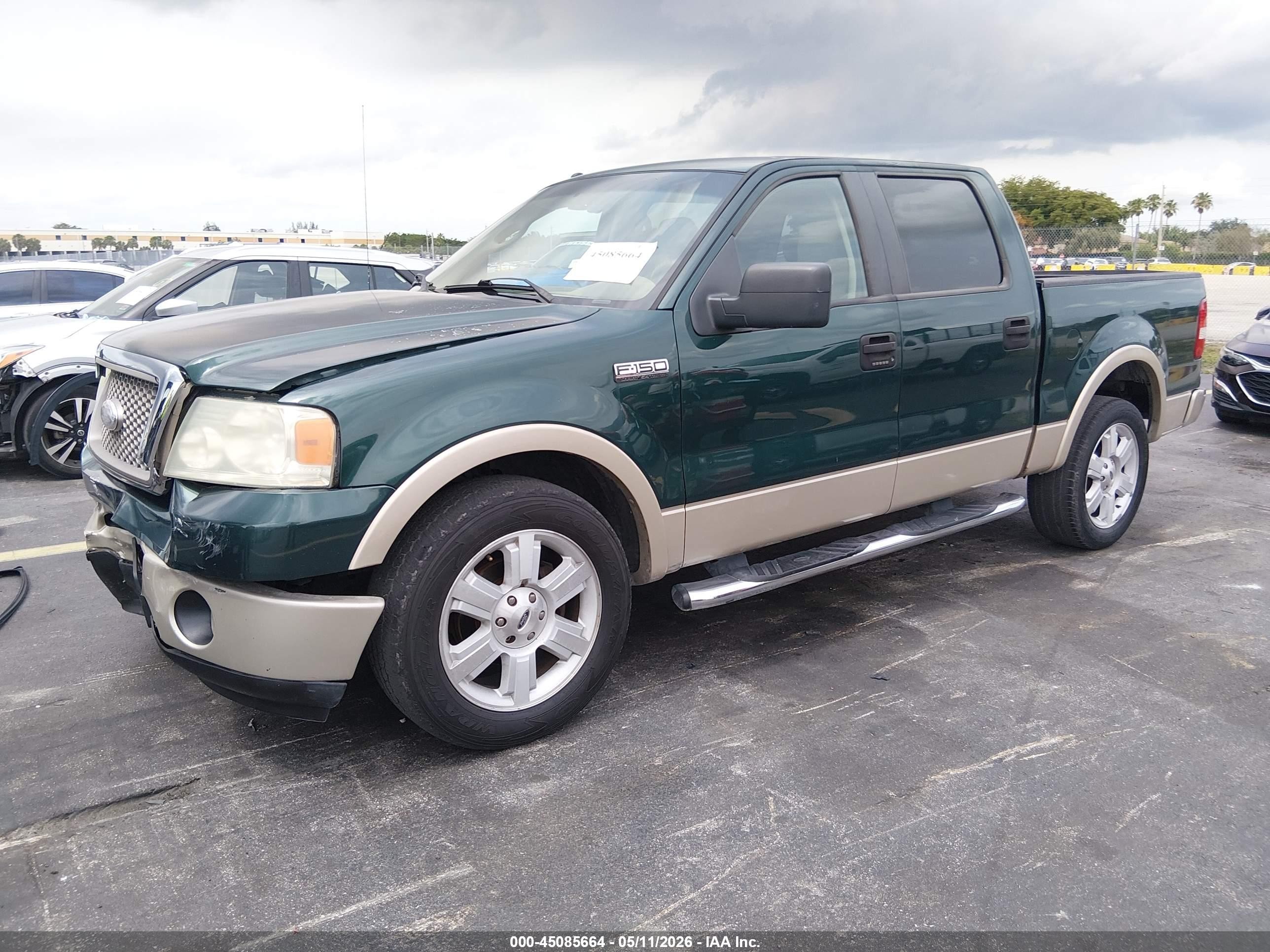 2007 Ford F-150 Lariat/xlt Зеленый vin: 1FTPW12VX7KA96214