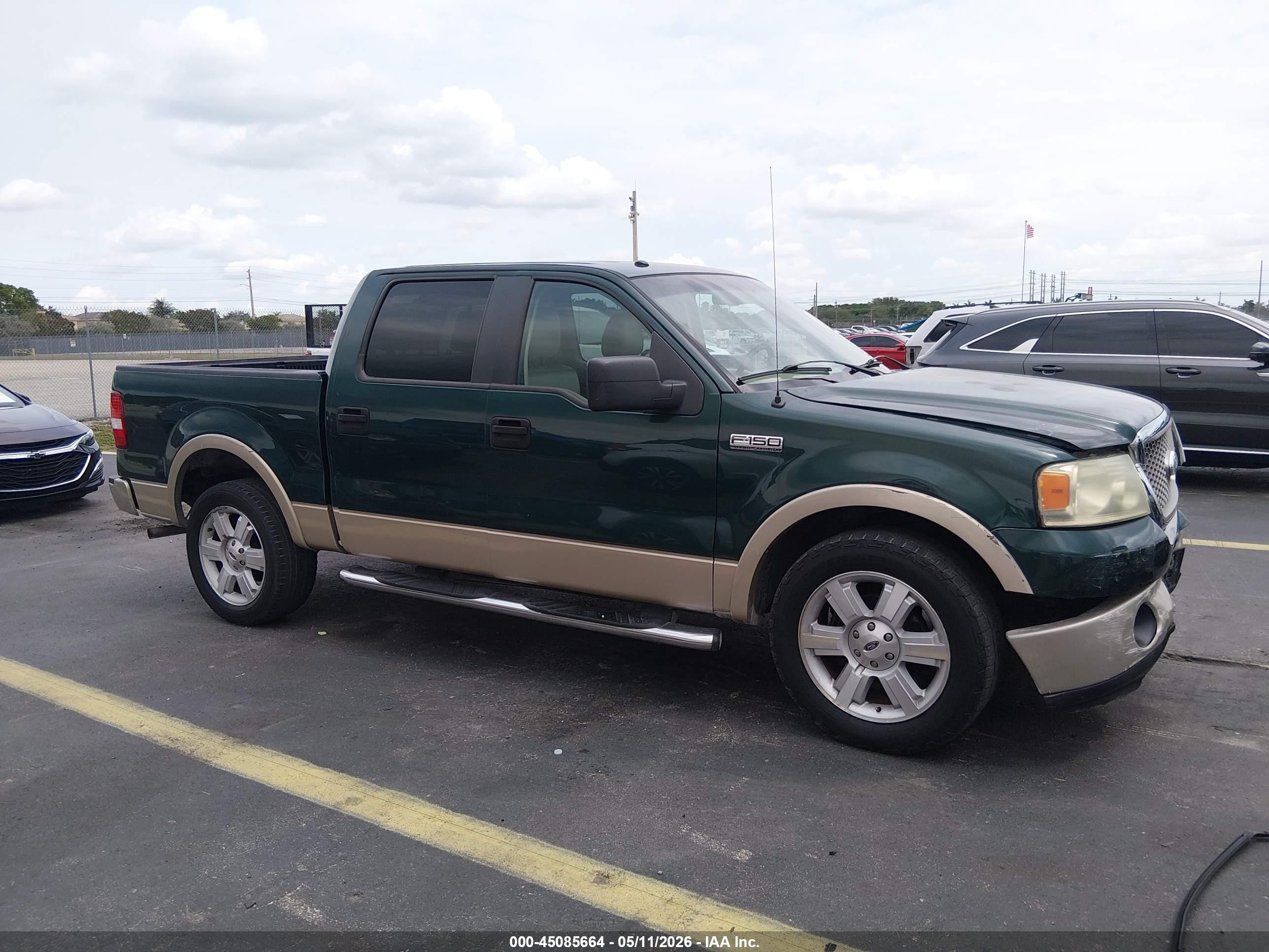 2007 Ford F-150 Lariat/xlt Зеленый vin: 1FTPW12VX7KA96214