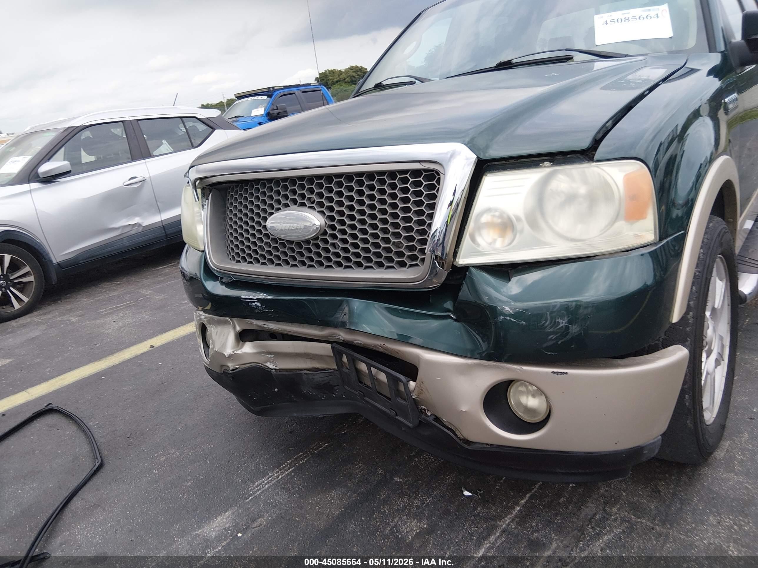 2007 Ford F-150 Lariat/xlt Зеленый vin: 1FTPW12VX7KA96214