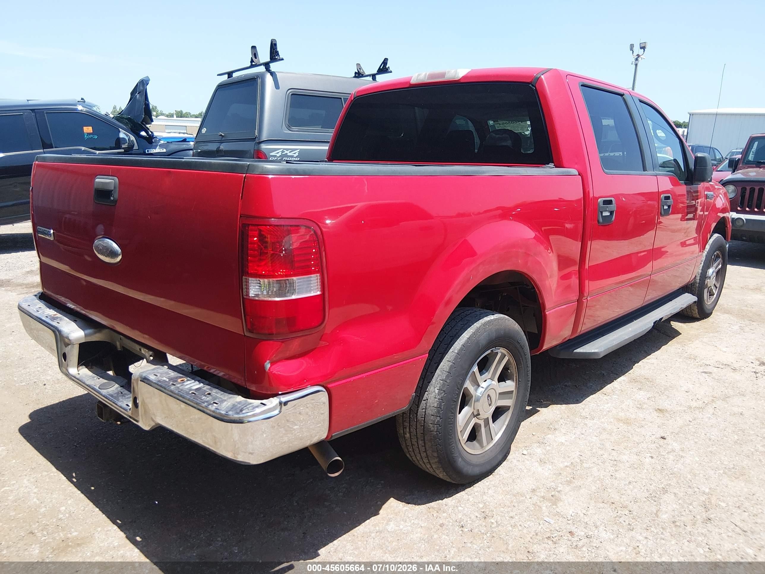 2007 Ford F-150 Lariat/xlt Red vin: 1FTPW12VX7KB54340