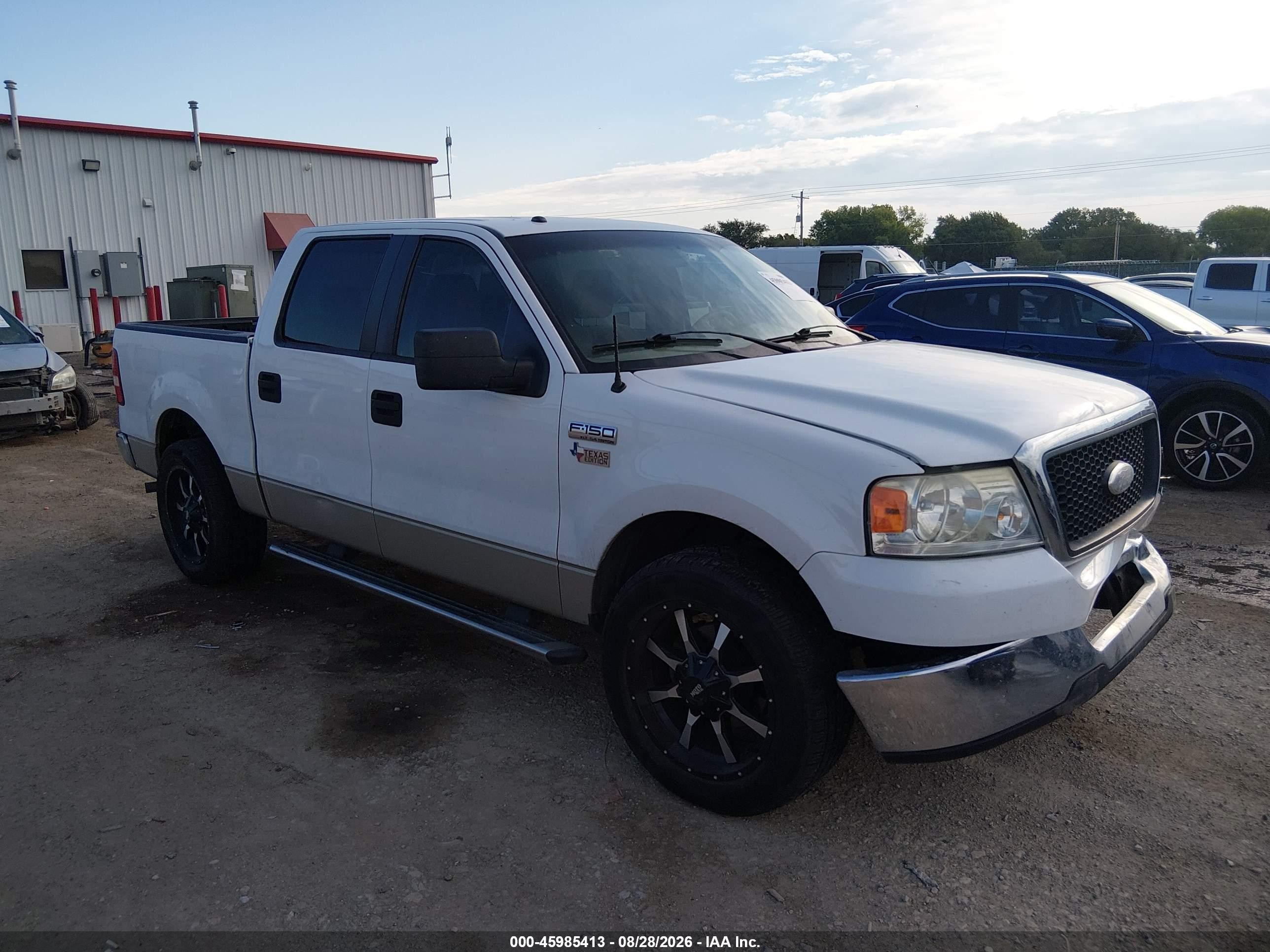 2007 Ford F-150 Lariat/xlt White vin: 1FTPW12VX7KB73714
