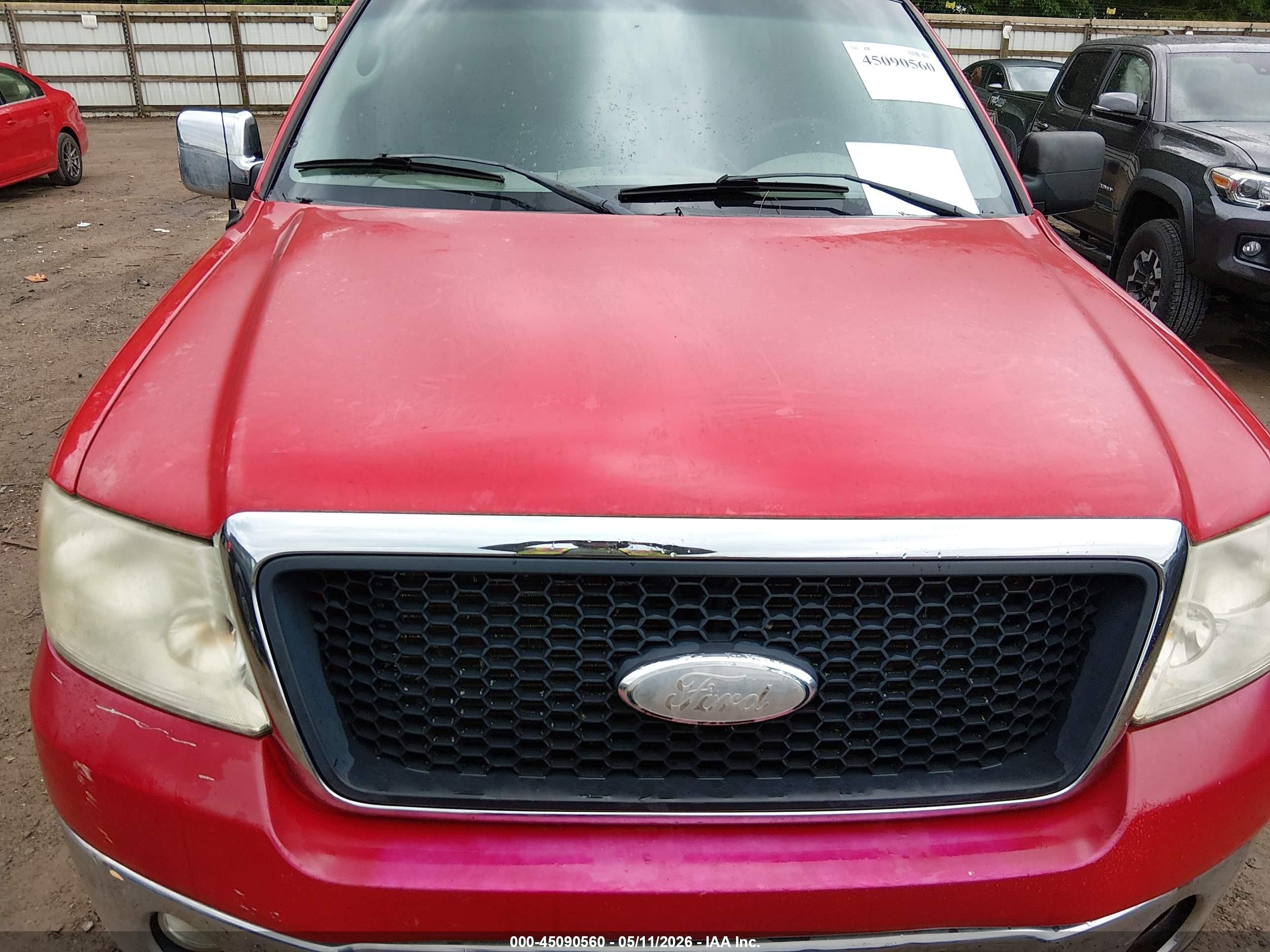 2007 Ford F-150 Lariat/xlt Red vin: 1FTPW12VX7KC96753