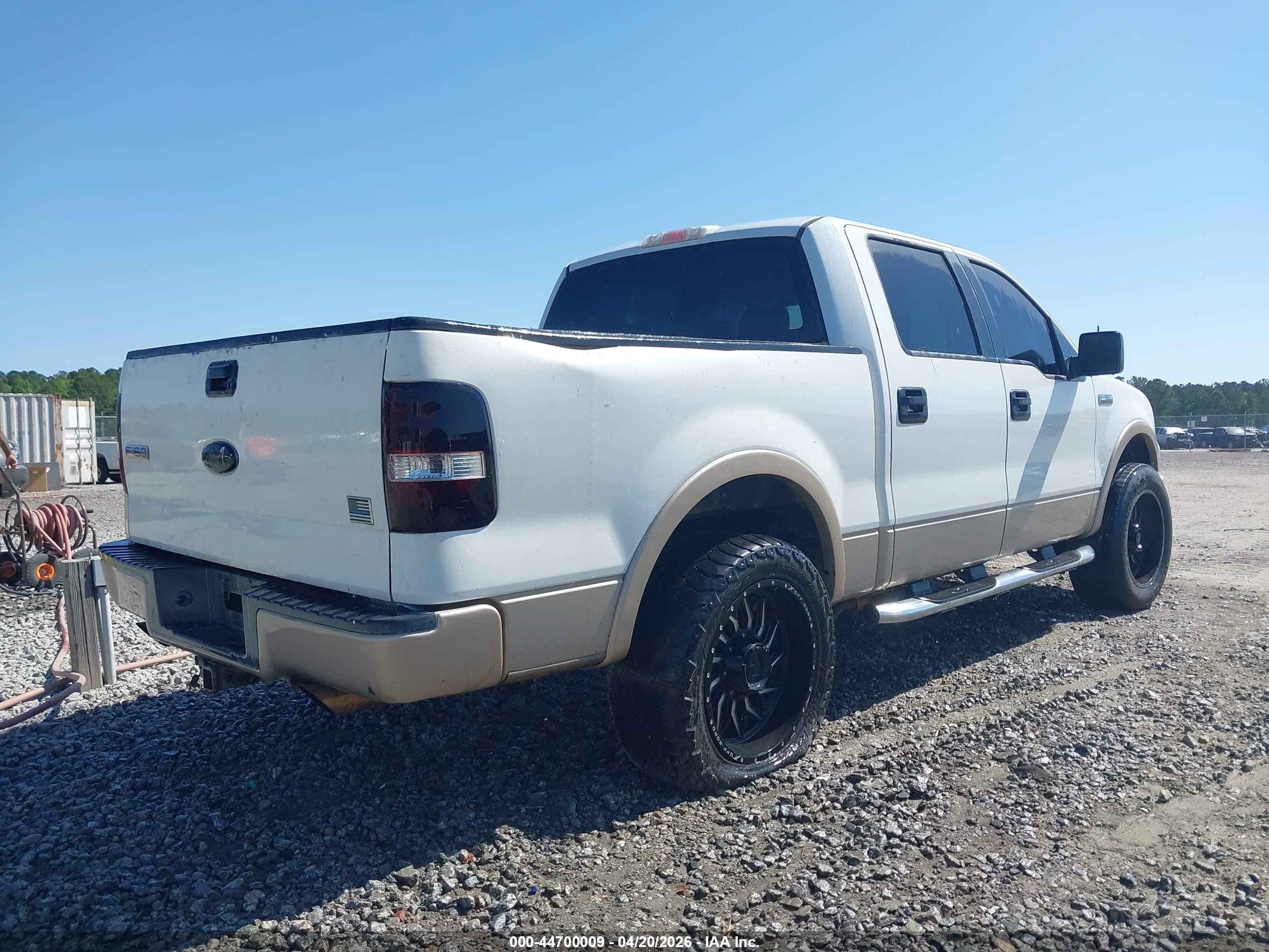 2007 Ford F-150 Lariat/xlt White vin: 1FTPW12VX7KD01031