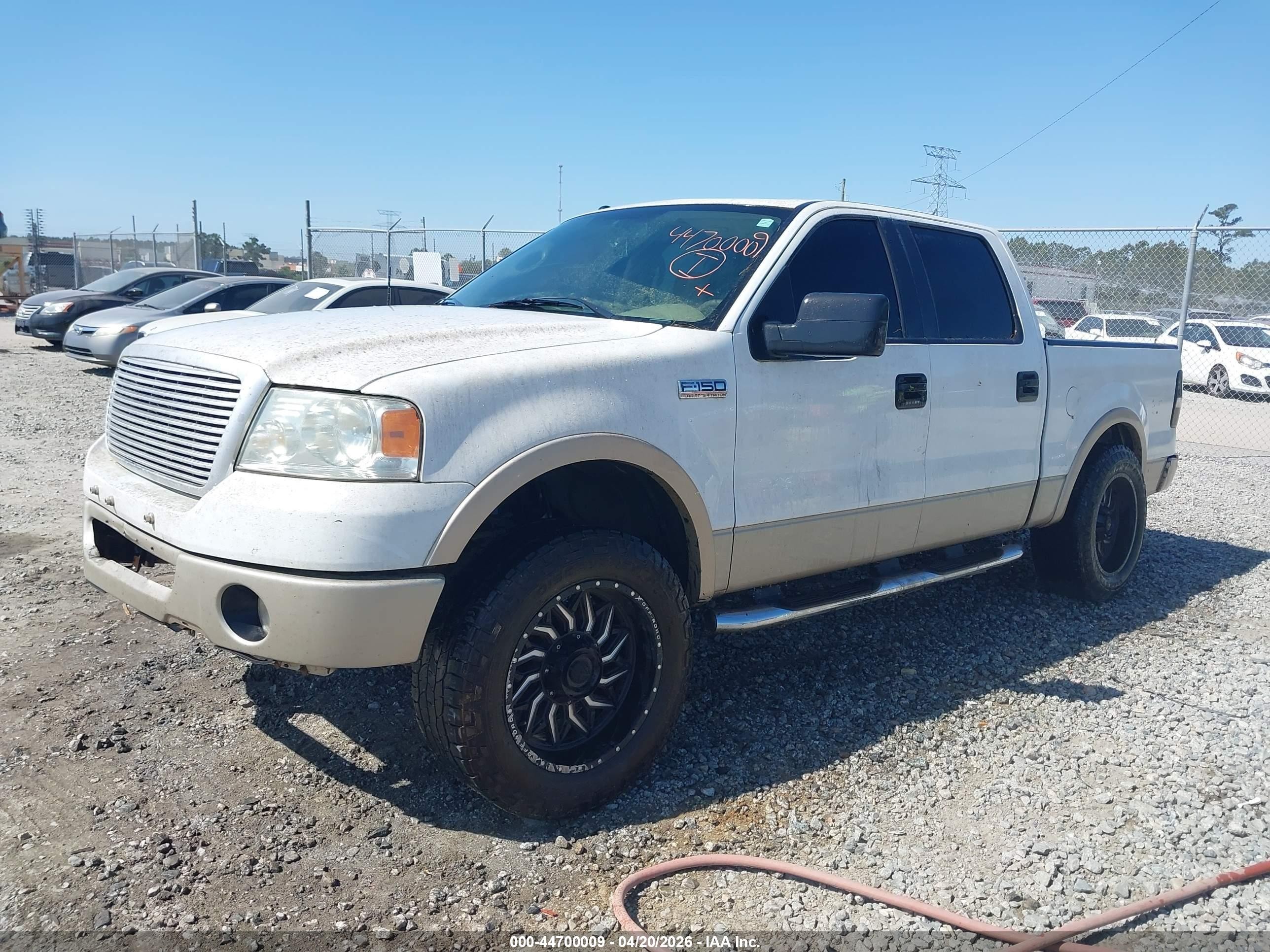 2007 Ford F-150 Lariat/xlt White vin: 1FTPW12VX7KD01031