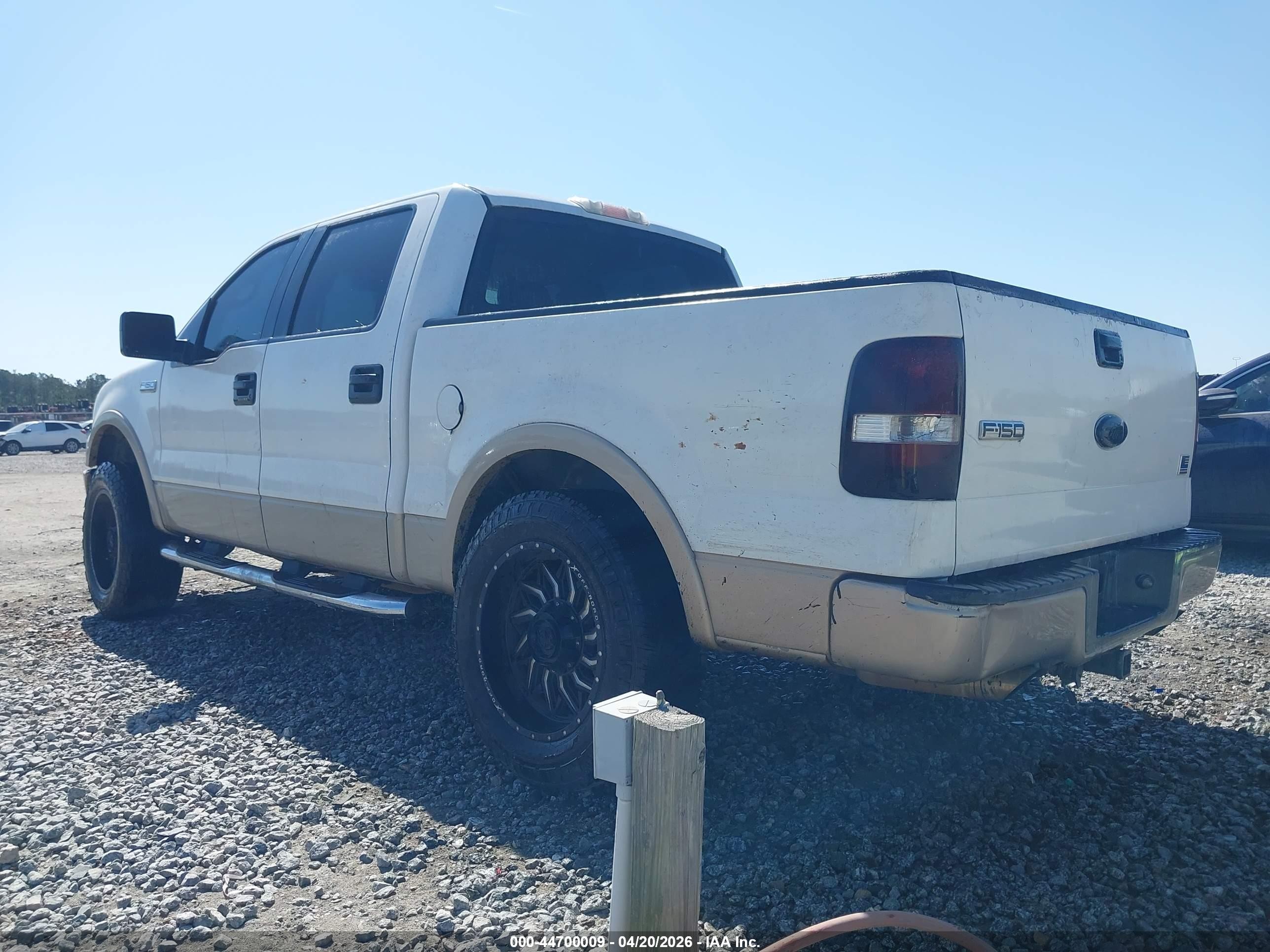 2007 Ford F-150 Lariat/xlt White vin: 1FTPW12VX7KD01031