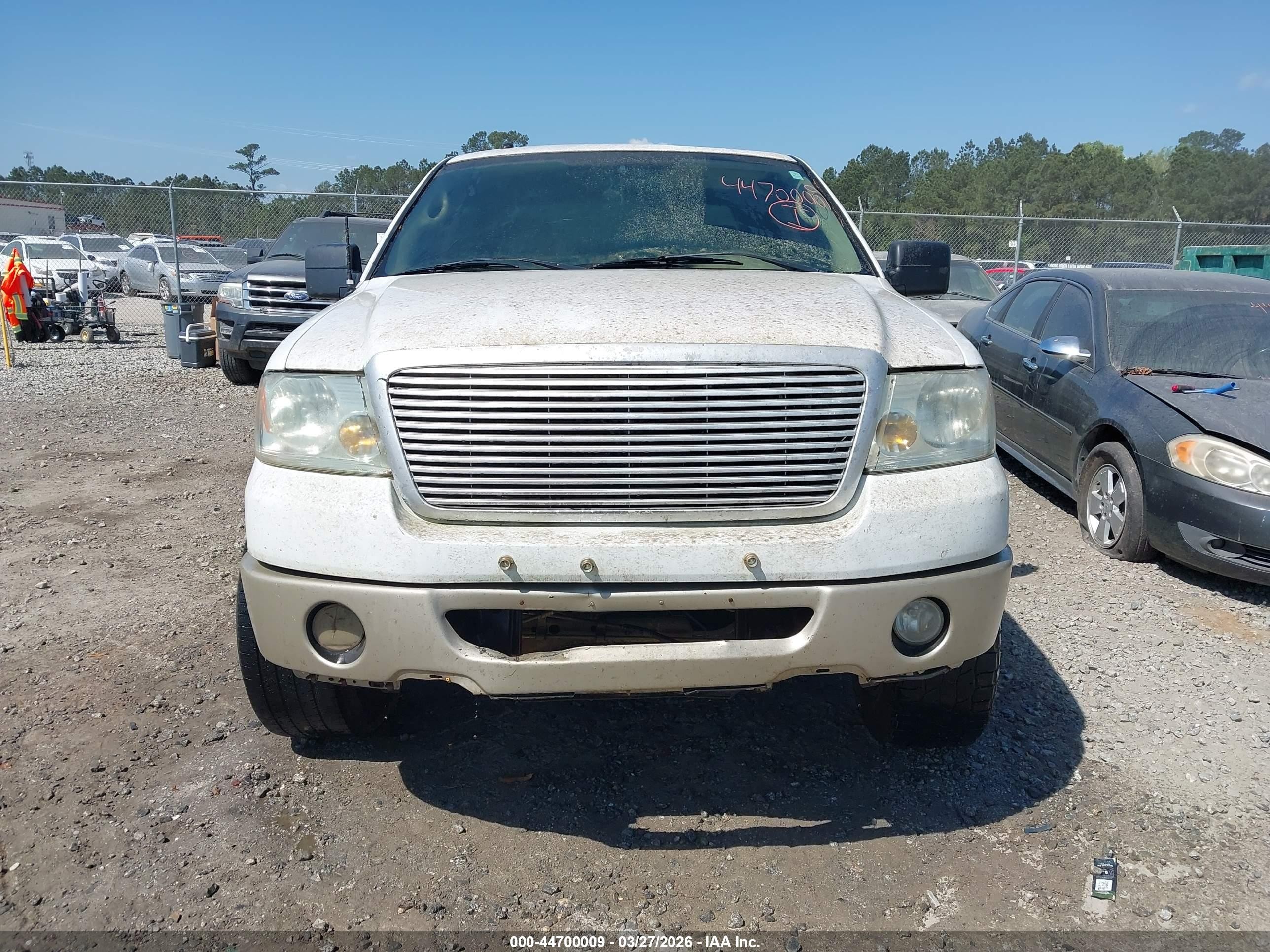 2007 Ford F-150 Lariat/xlt White vin: 1FTPW12VX7KD01031