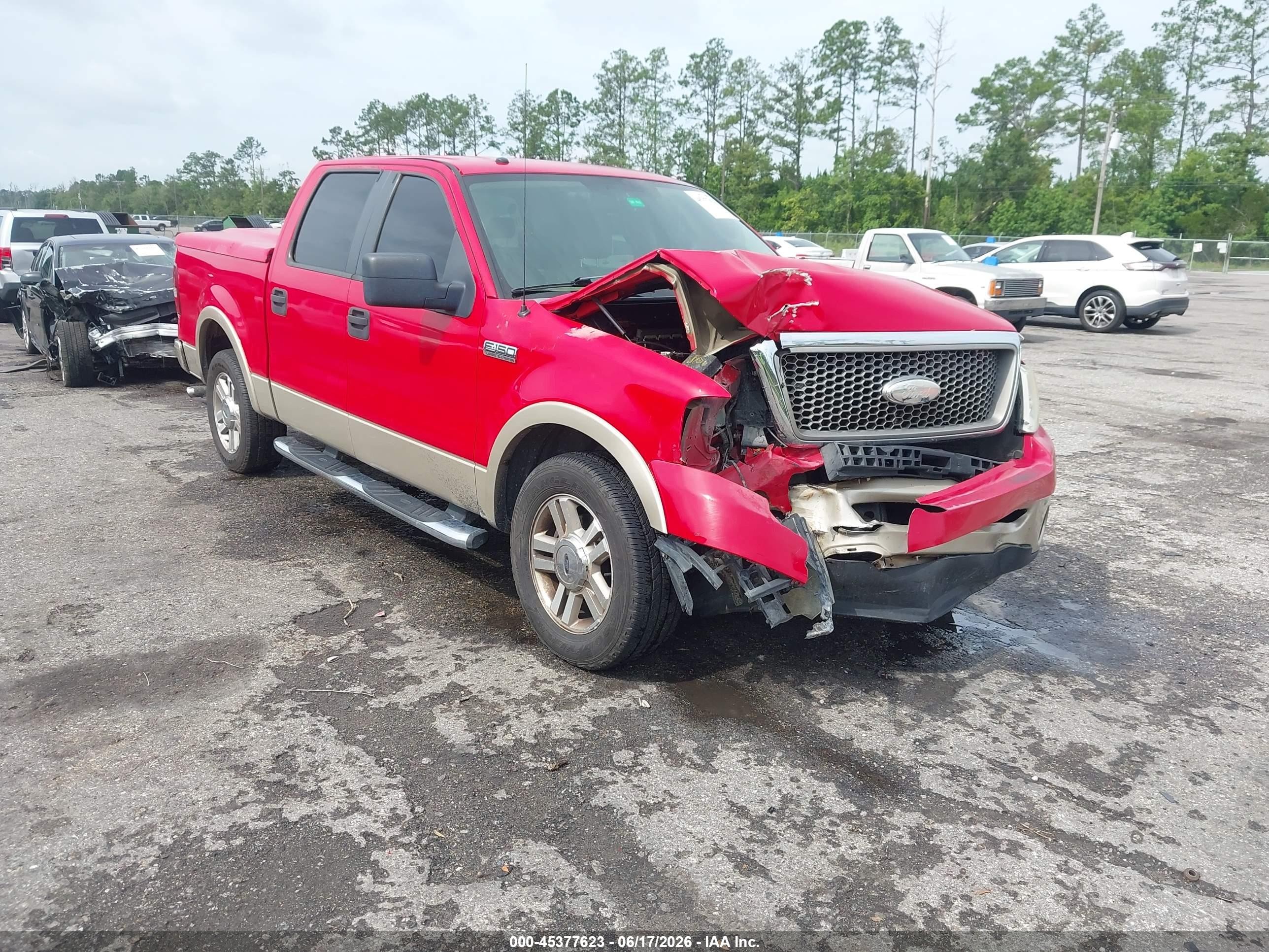 2008 Ford F-150 60th Anniversary/fx2/king Ranch/lariat/xlt Red vin: 1FTPW12VX8FB00062