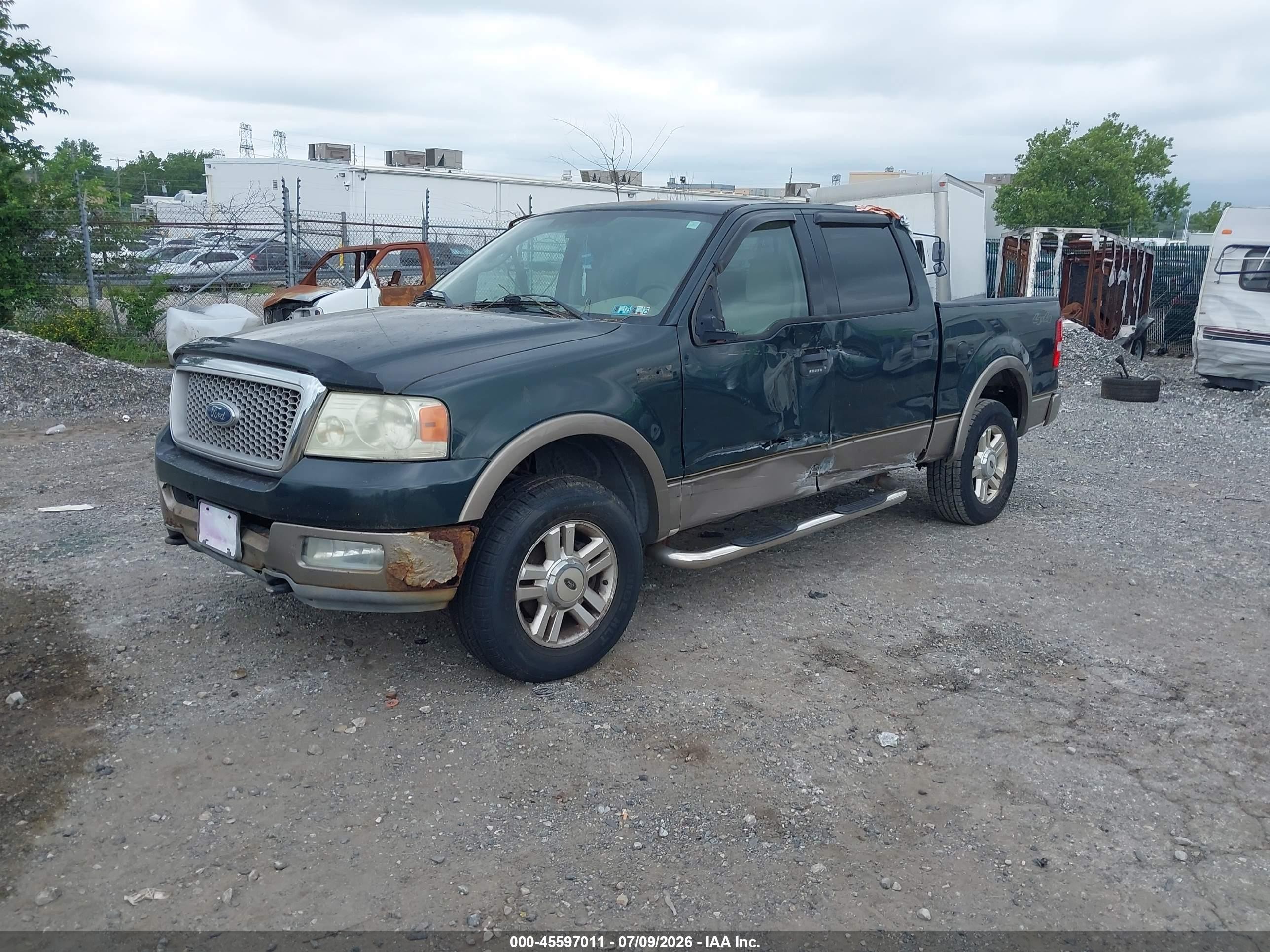 2004 Ford F-150 Fx4/lariat/xlt Green vin: 1FTPW14504KA74277