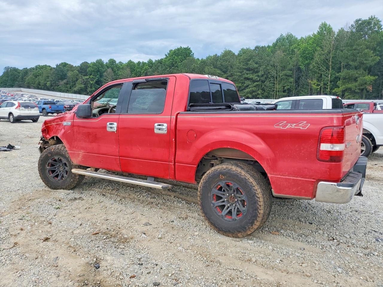 2004 Ford F150 Supercrew Red vin: 1FTPW14504KB31156