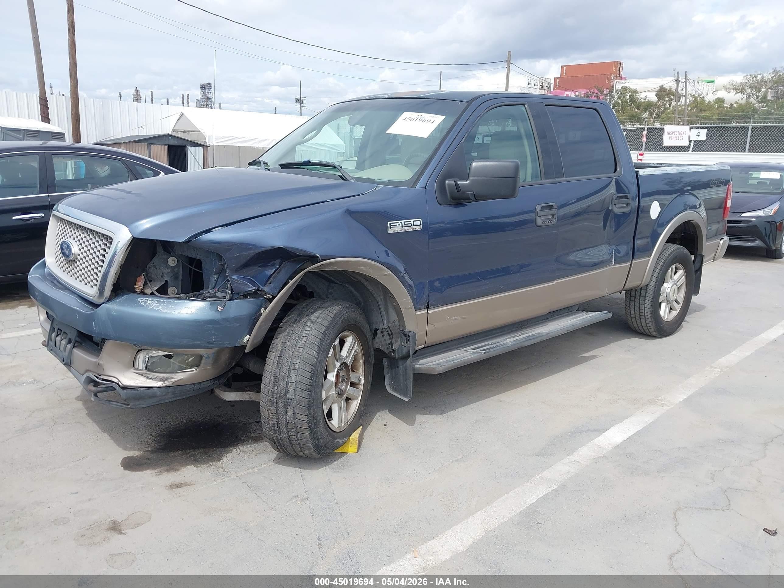 2004 Ford F-150 Fx4/lariat/xlt Blue vin: 1FTPW14504KC27787
