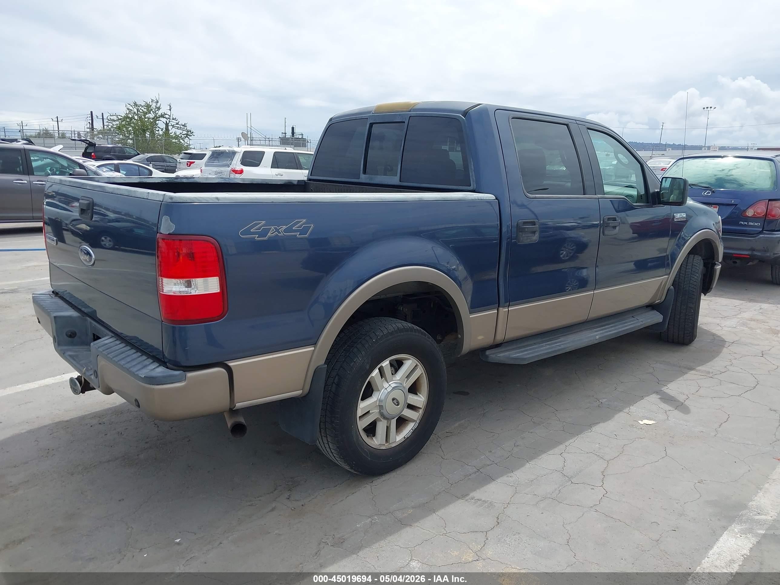 2004 Ford F-150 Fx4/lariat/xlt Blue vin: 1FTPW14504KC27787