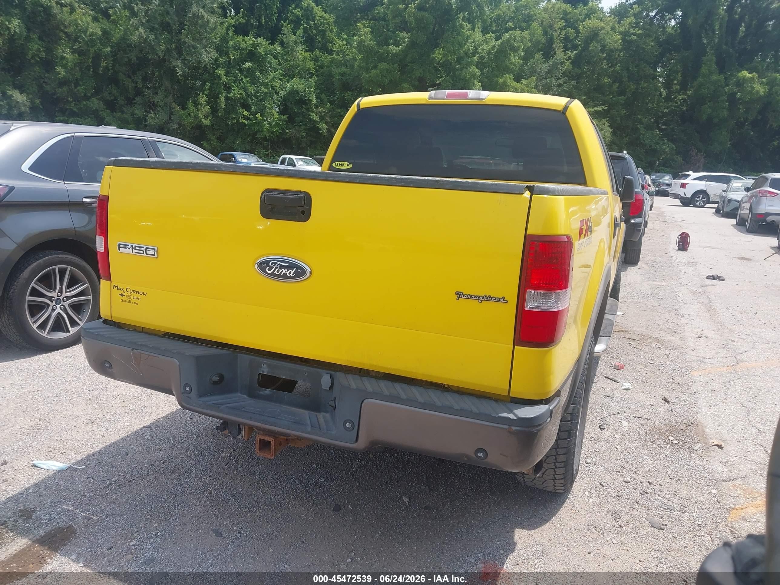 2004 Ford F-150 Fx4/lariat/xlt Yellow vin: 1FTPW14504KC61681