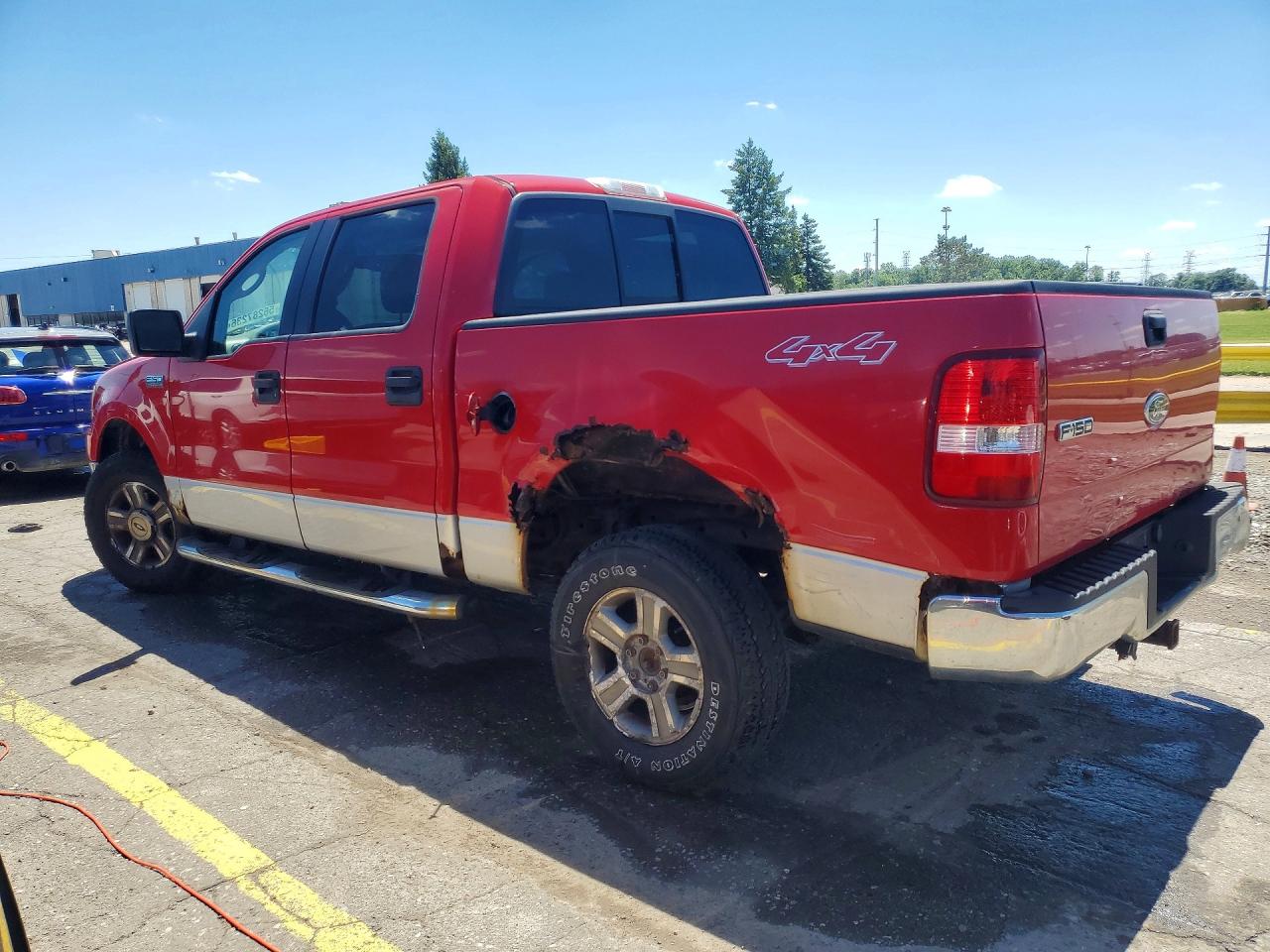 2005 Ford F150 Supercrew Red vin: 1FTPW14505FB54298