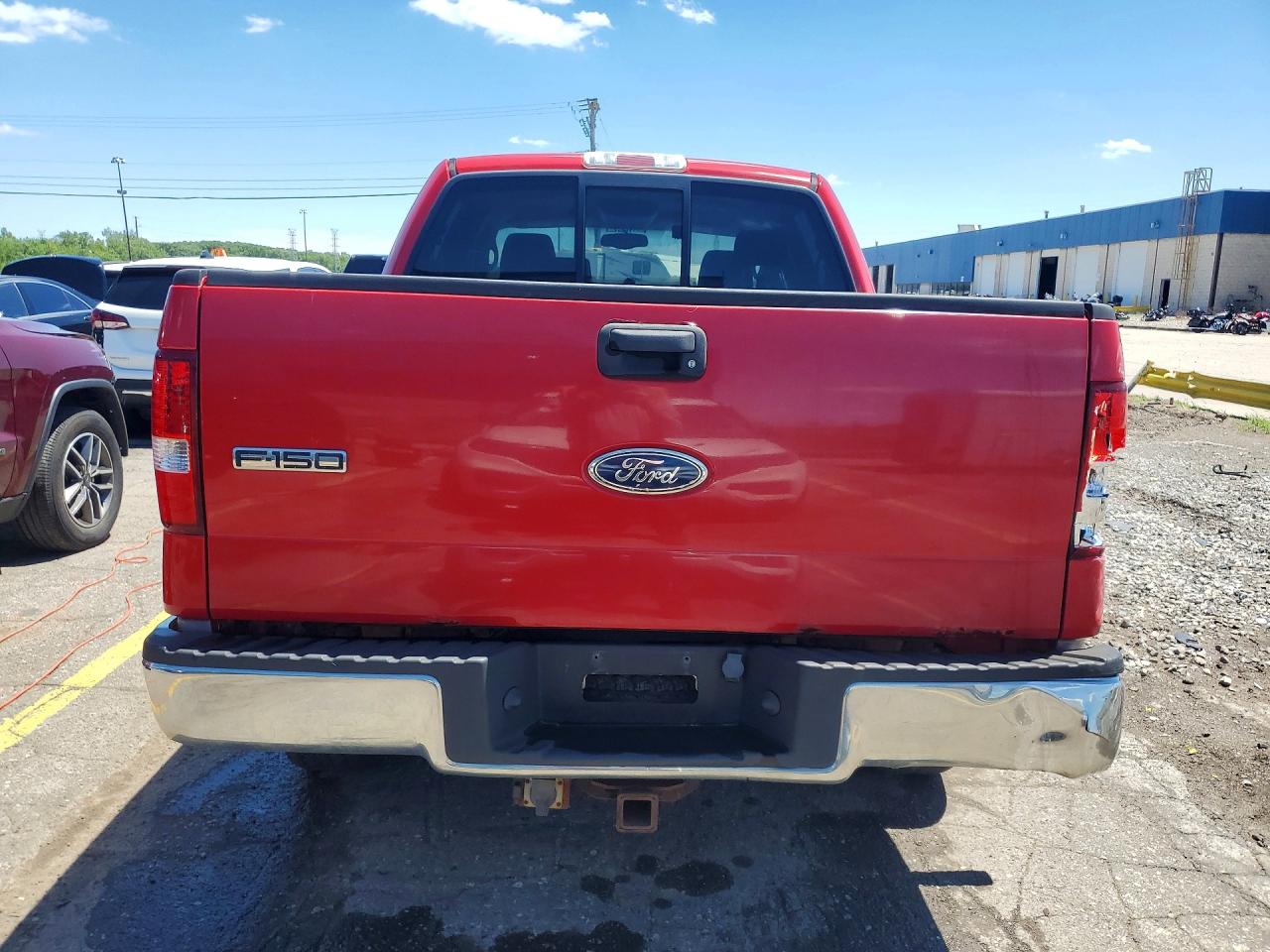 2005 Ford F150 Supercrew Red vin: 1FTPW14505FB54298