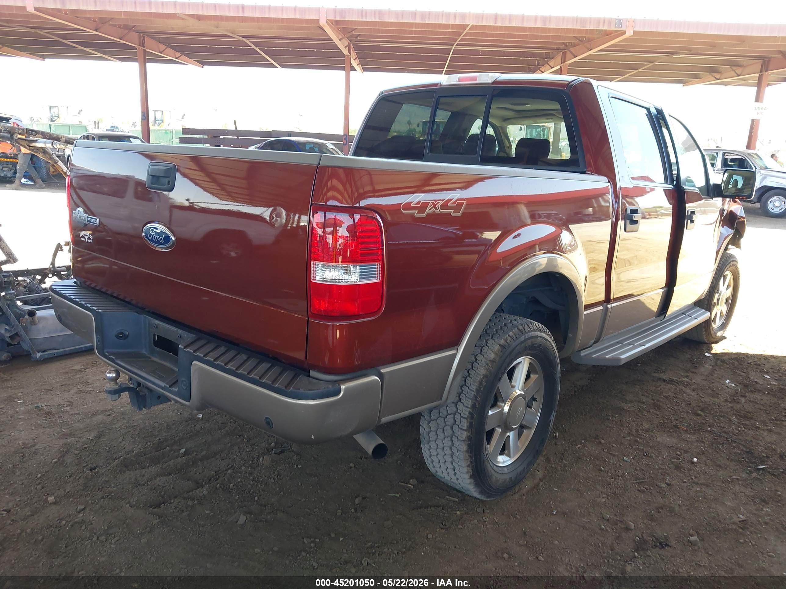2005 Ford F-150 Fx4/lariat/xlt Red vin: 1FTPW14505KE05151