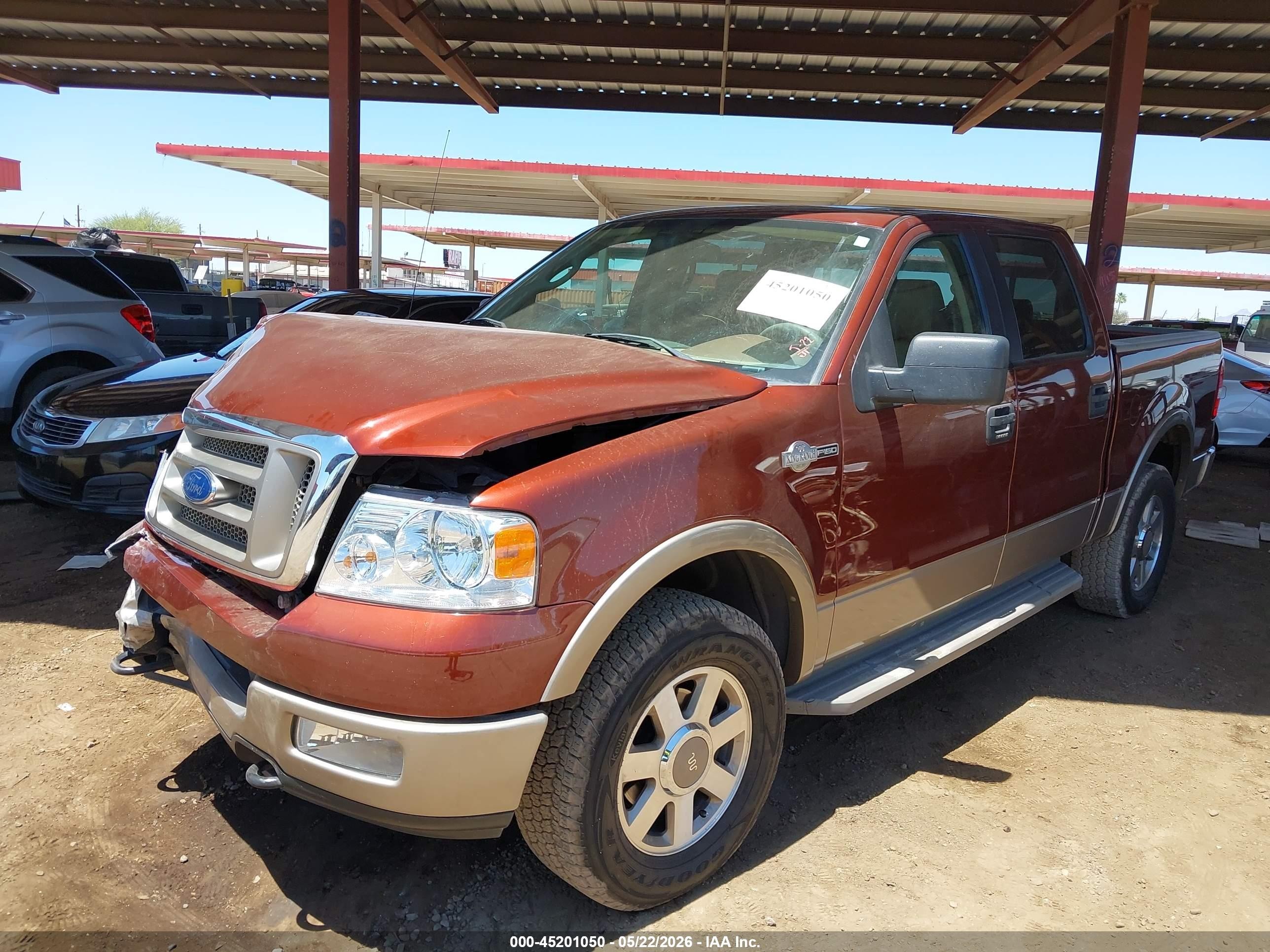 2005 Ford F-150 Fx4/lariat/xlt Red vin: 1FTPW14505KE05151