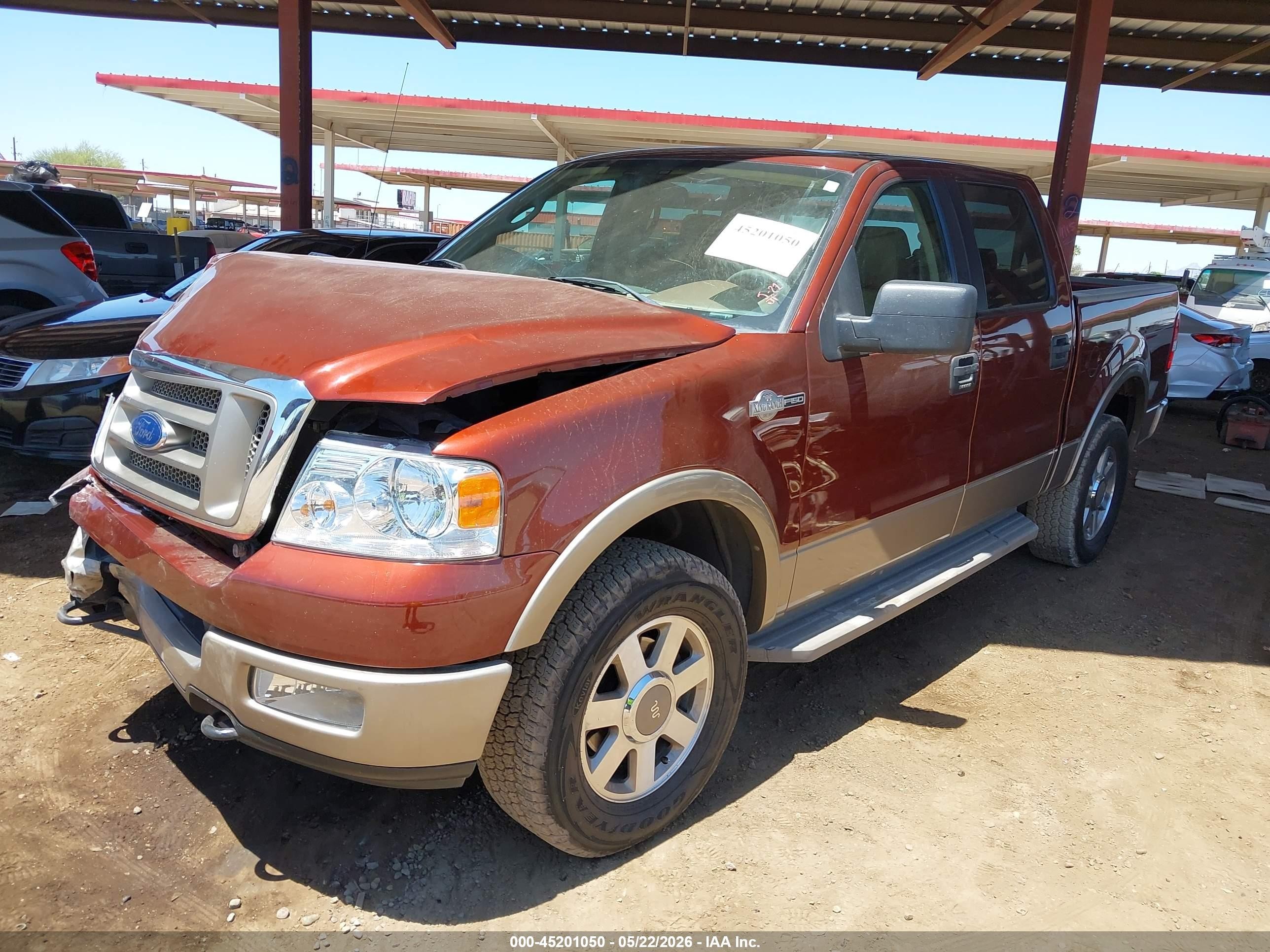 2005 Ford F-150 Fx4/lariat/xlt Red vin: 1FTPW14505KE05151